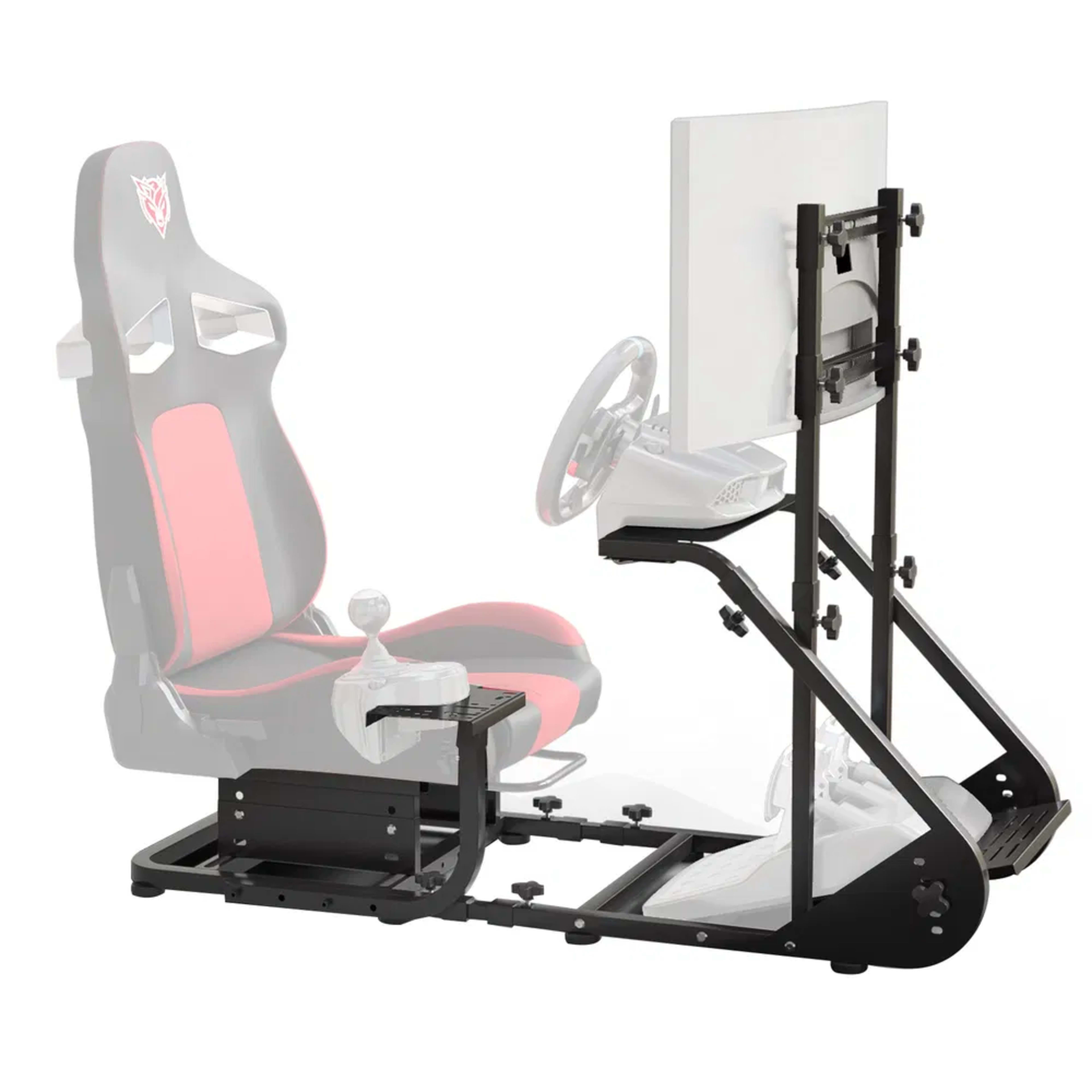 Enhanced And Stable Racing Wheel Cockpit, Compatible With Fanatec, PXN, Thrustmaster, And Logitech Adjustable Driving Si