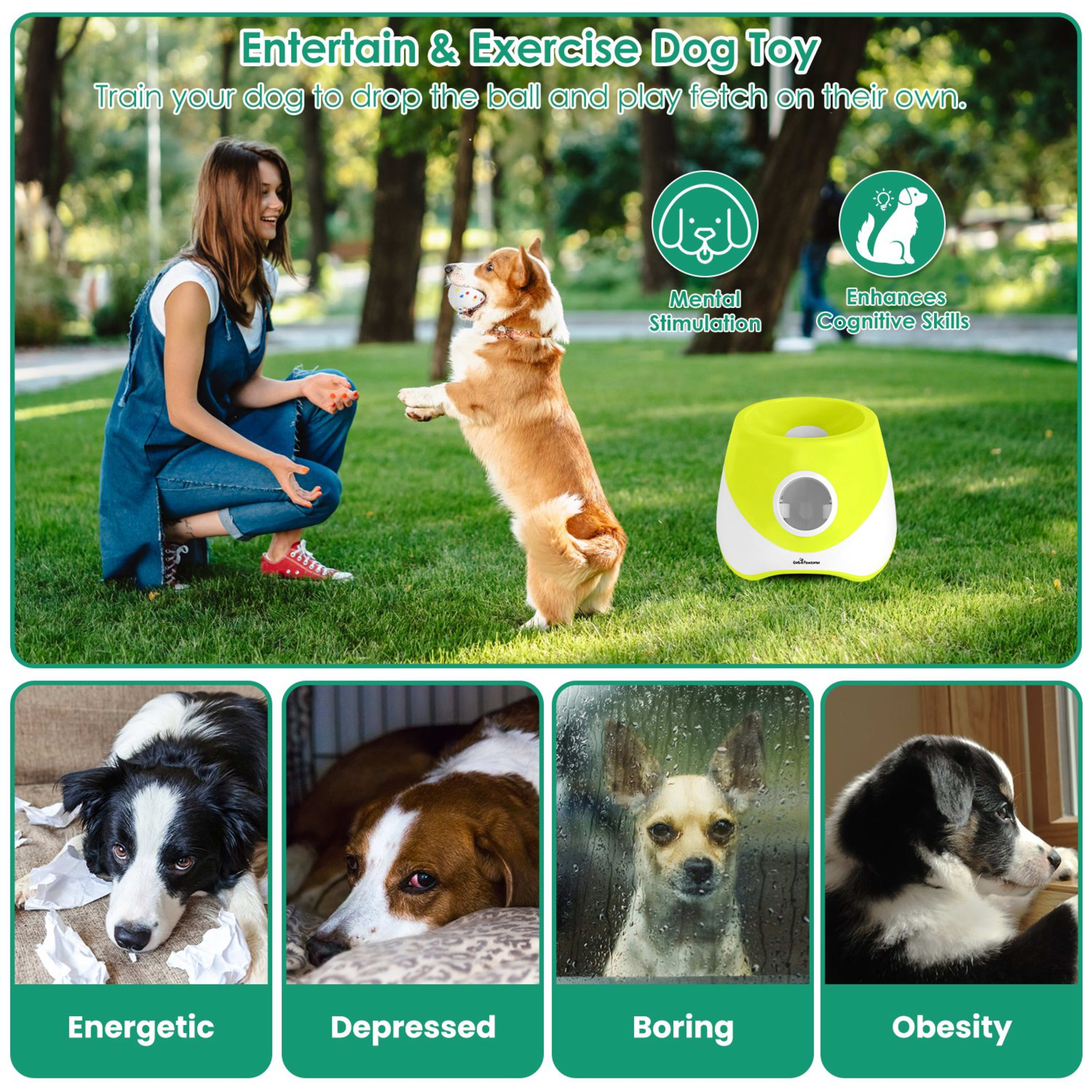 Automatic Dog Ball Launcher Rechargeable Interactive Pet Ball Thrower For Small Medium Dogs Interactive Dog Fetch Toy Wi 3