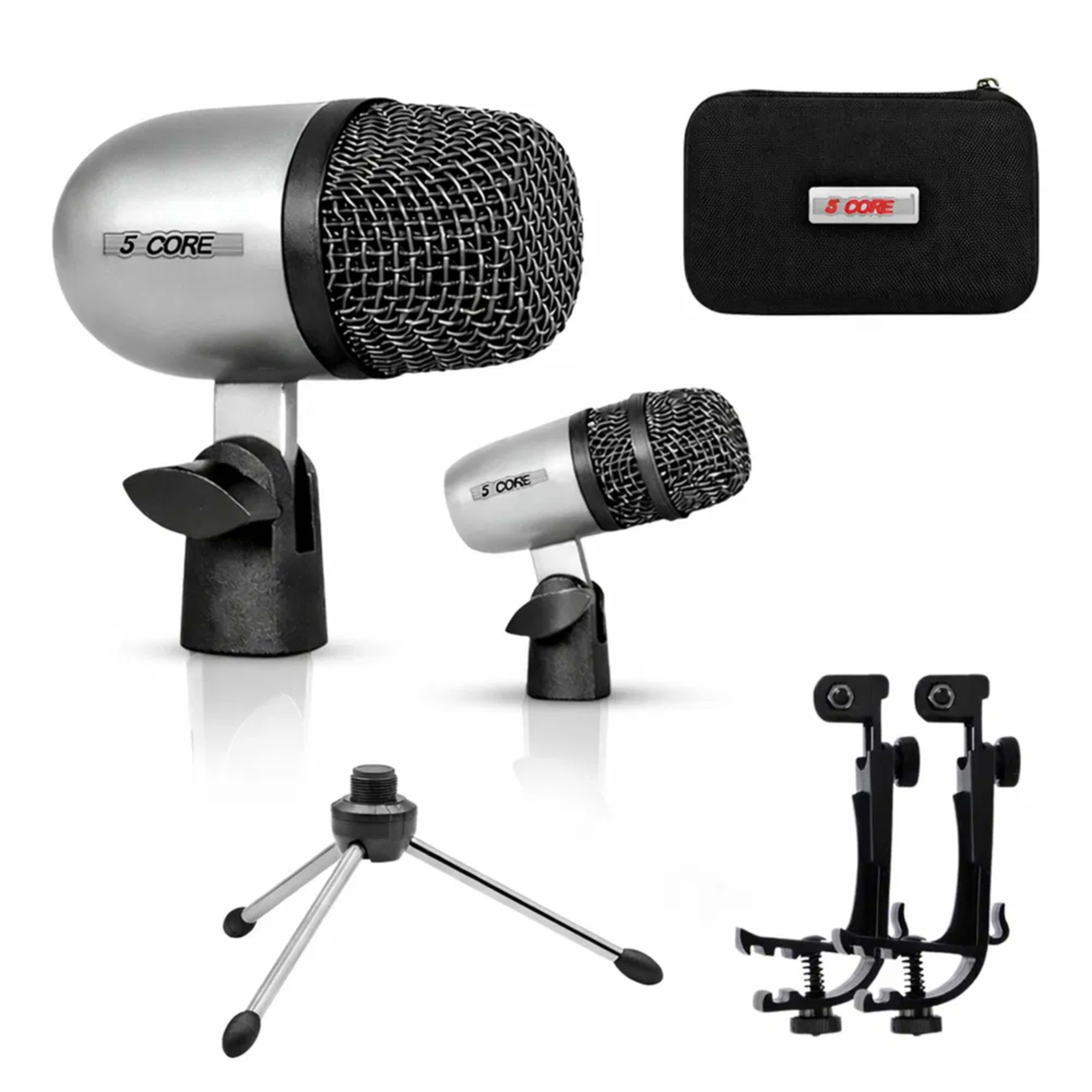 5 Core Conga Mic Snare Tom Set Professional XLR Cardioid Condenser Instrument Microphone Kit 14