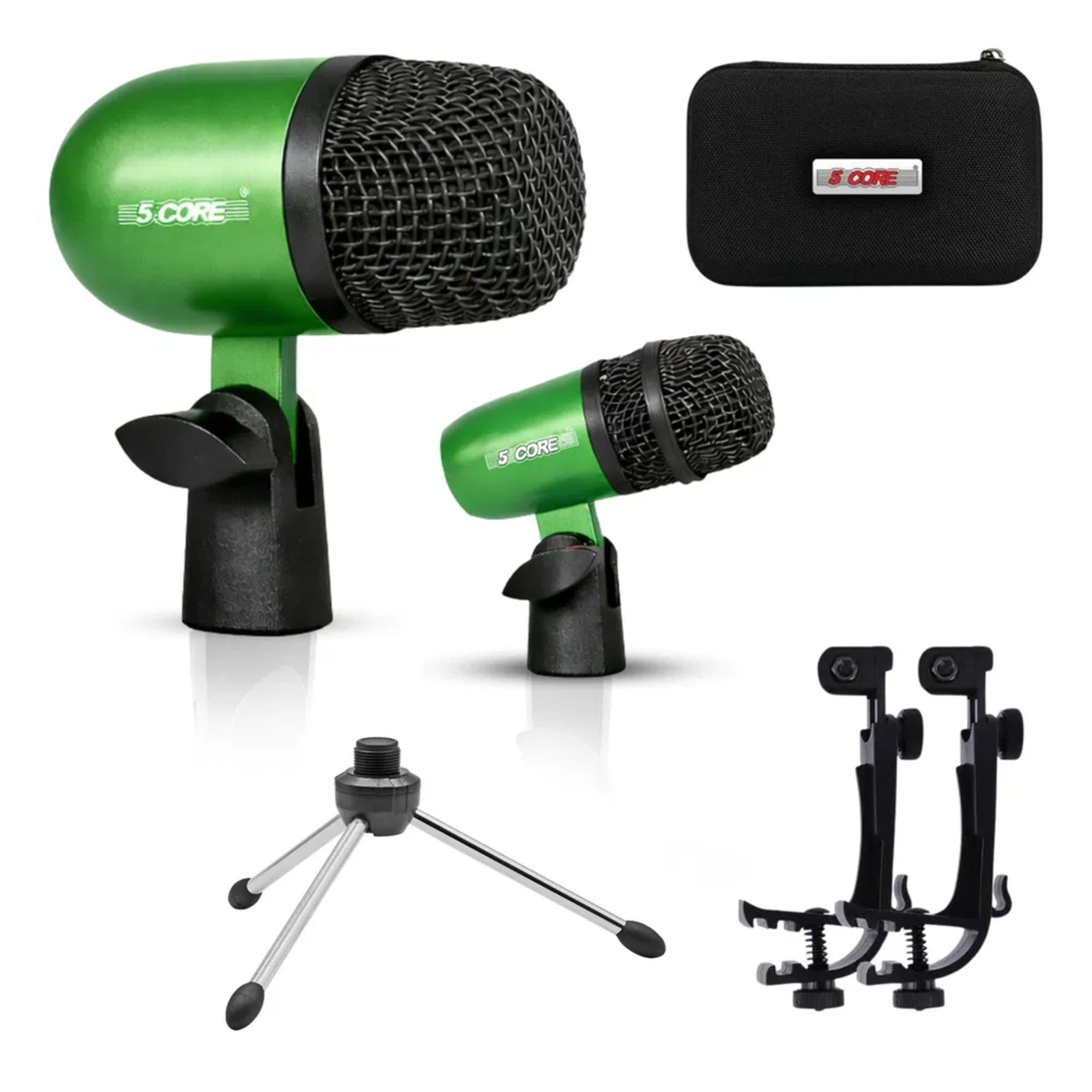 5 Core Conga Mic Snare Tom Set Professional XLR Cardioid Condenser Instrument Microphone Kit 8