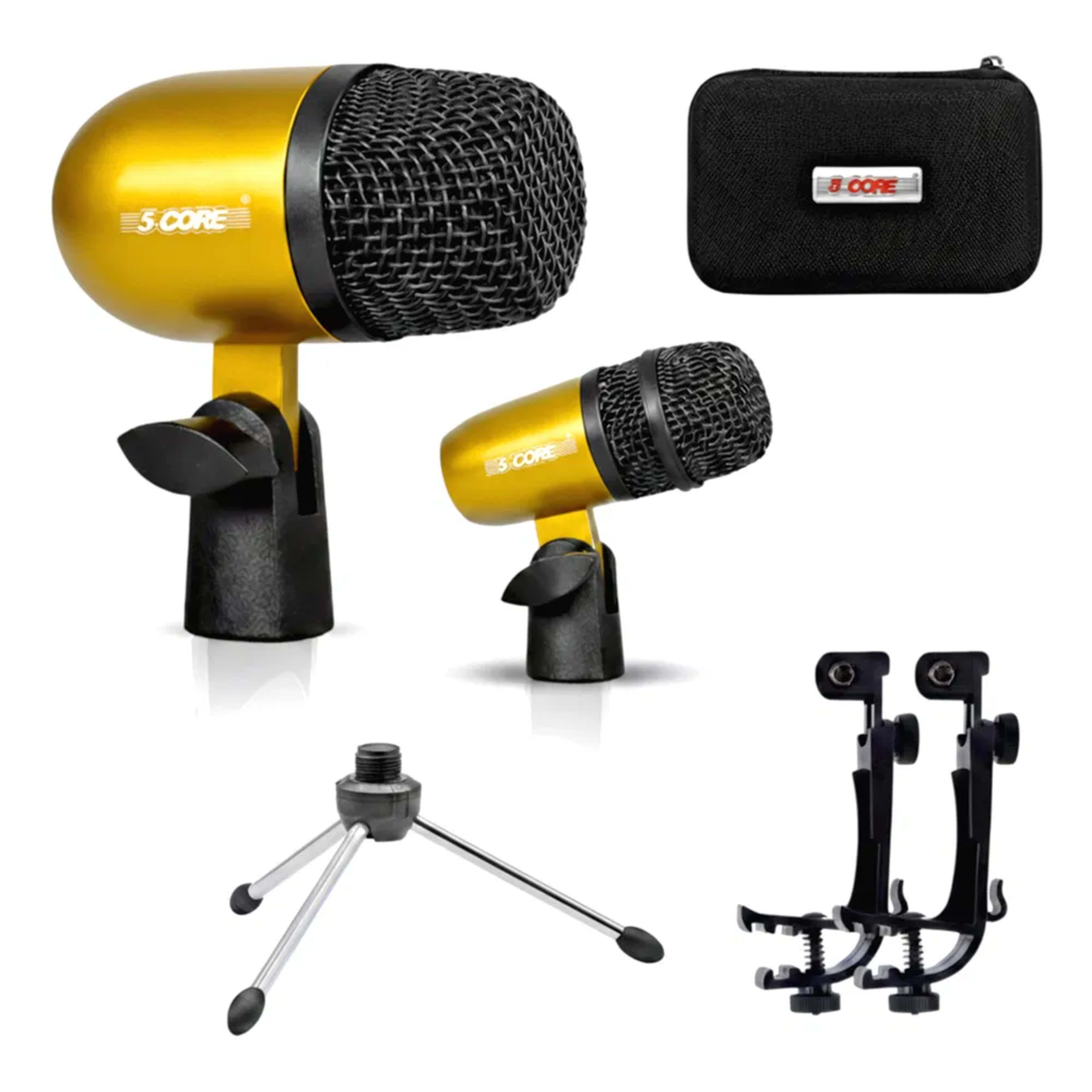 5 Core Conga Mic Snare Tom Set Professional XLR Cardioid Condenser Instrument Microphone Kit 9