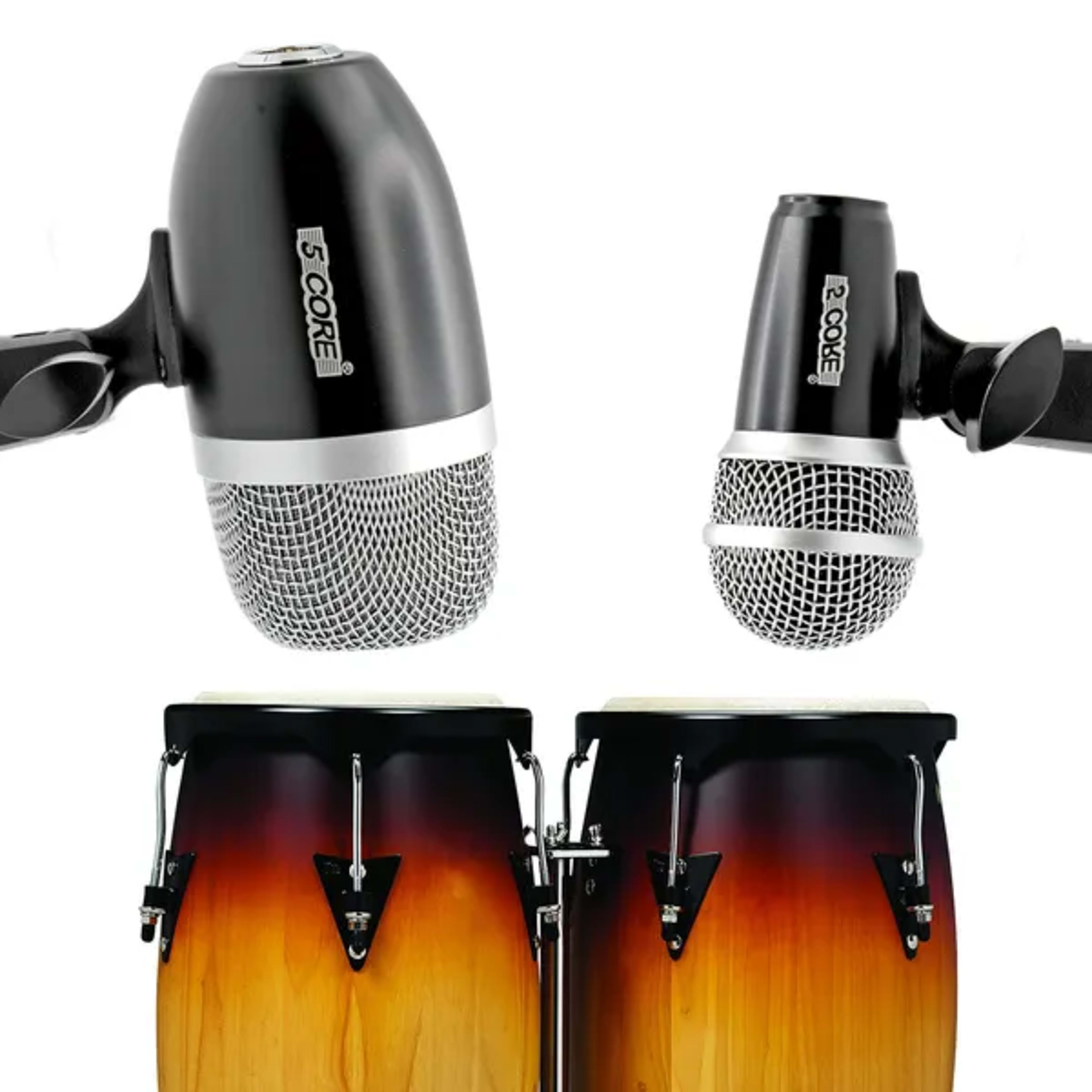 5 Core Conga Mic Snare Tom Set Professional XLR Cardioid Condenser Instrument Microphone Kit 10