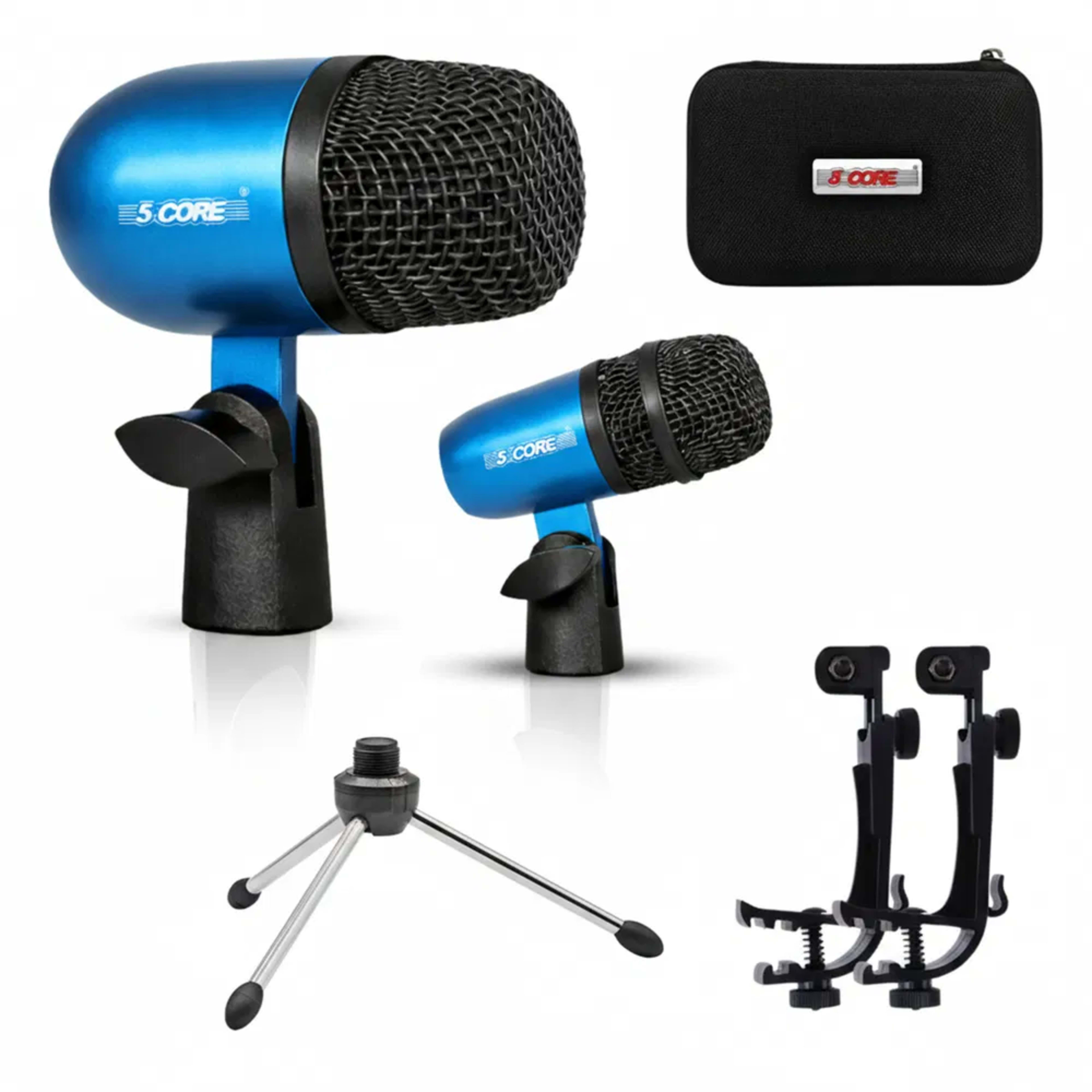 5 Core Conga Mic Snare Tom Set Professional XLR Cardioid Condenser Instrument Microphone Kit 13