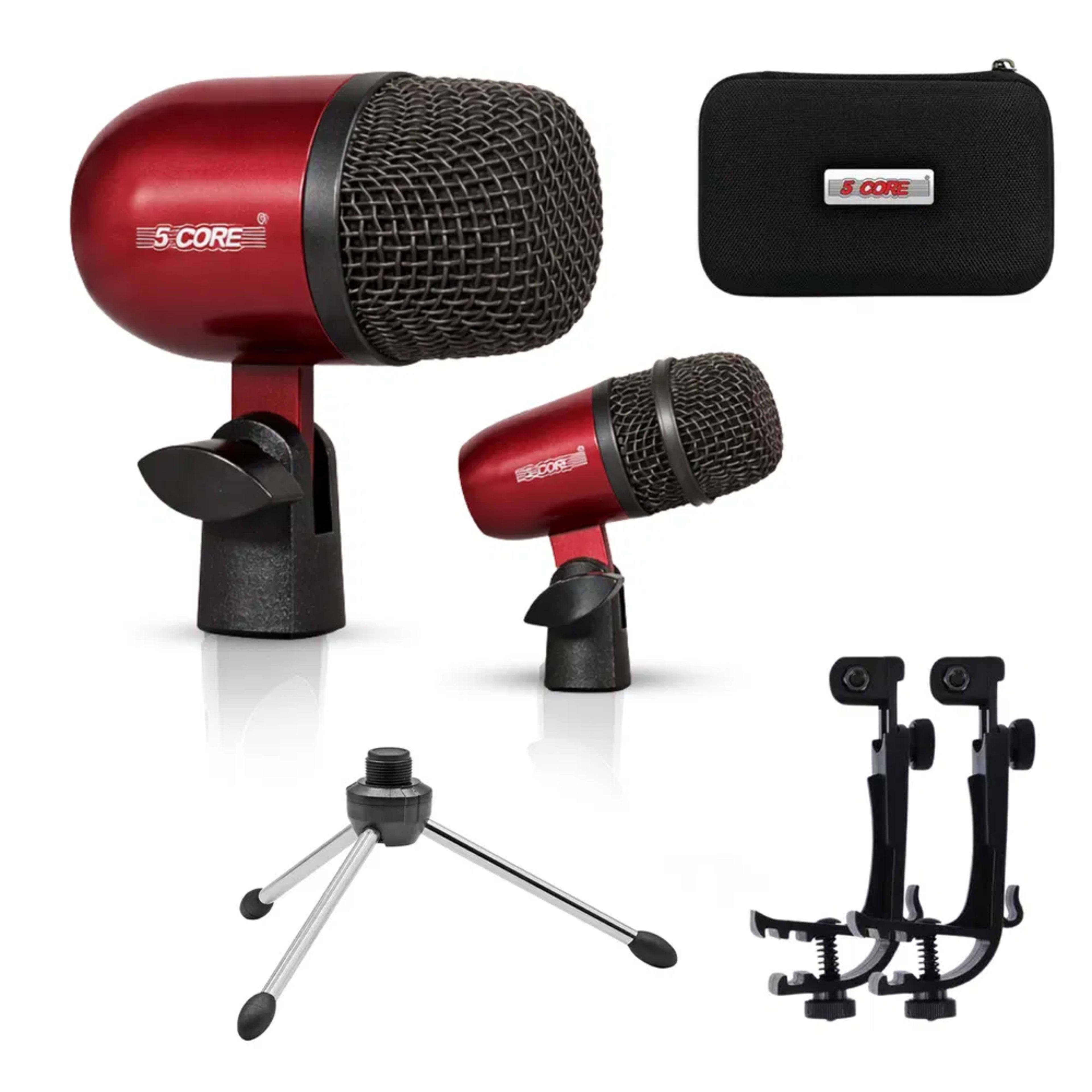 5 Core Conga Mic Snare Tom Set Professional XLR Cardioid Condenser Instrument Microphone Kit 4