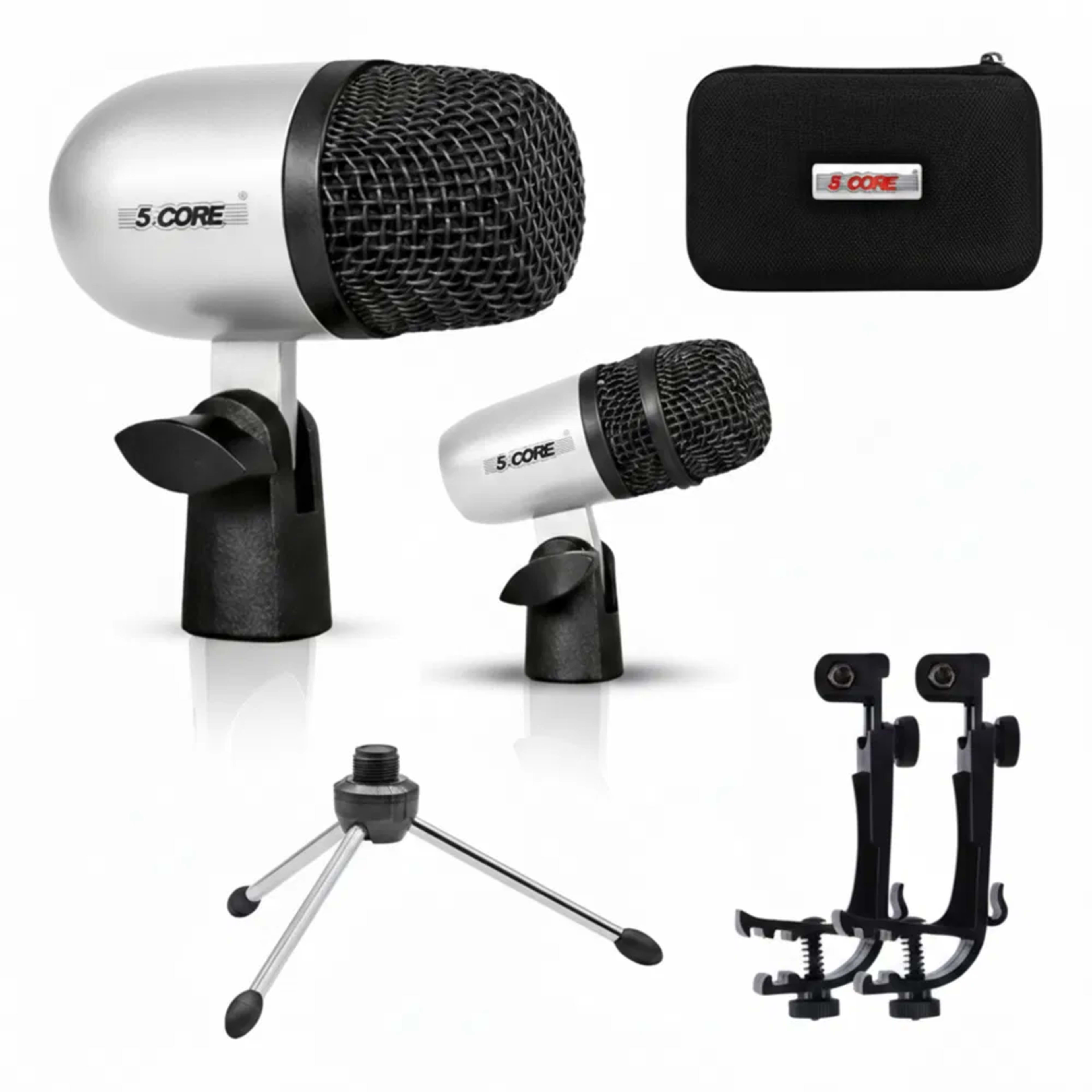 5 Core Conga Mic Snare Tom Set Professional XLR Cardioid Condenser Instrument Microphone Kit 2