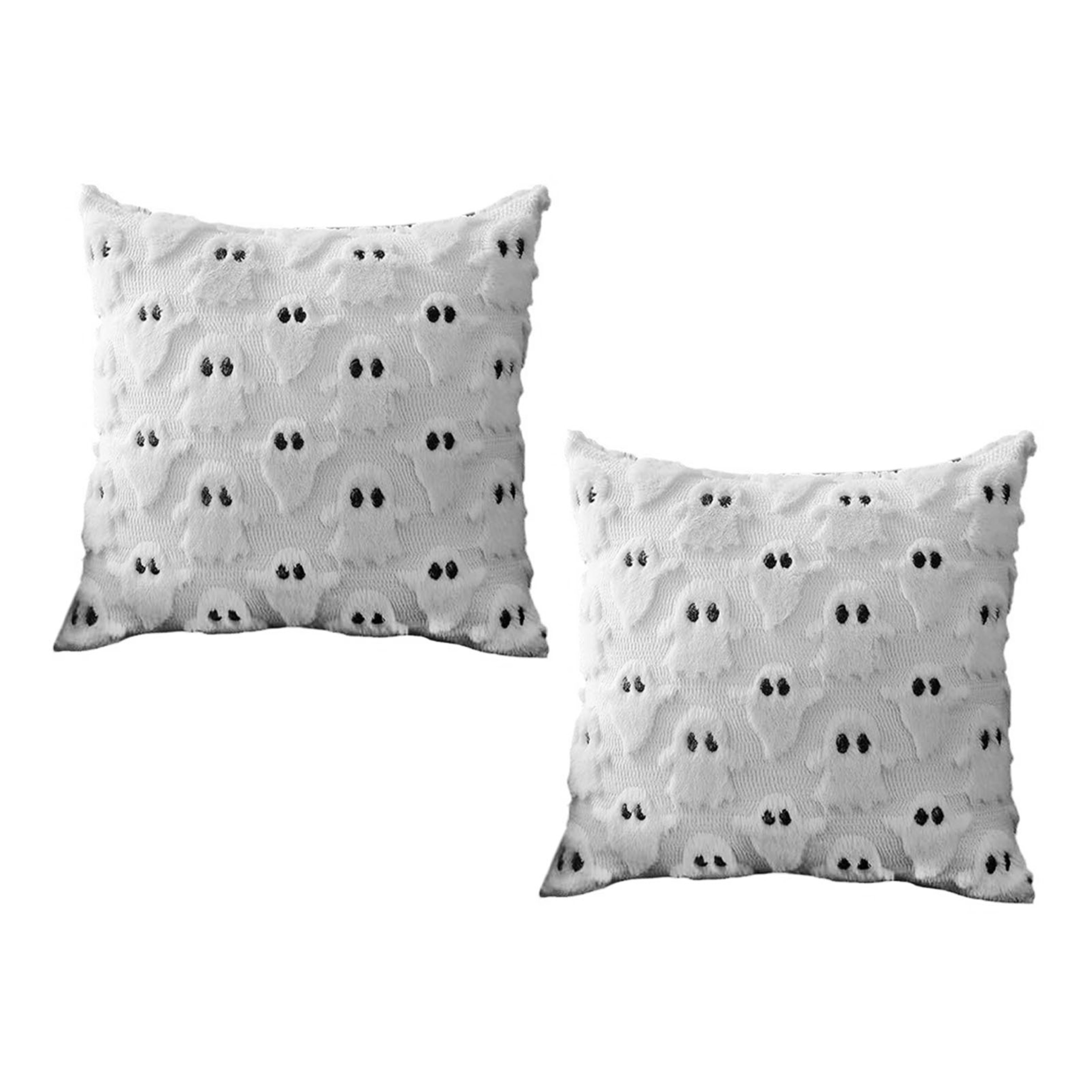 Ghost Pillow Case Comfort Decorative Soft Plush Throw Pillow Cover For Living Room Sofa Decor 2PCS 5