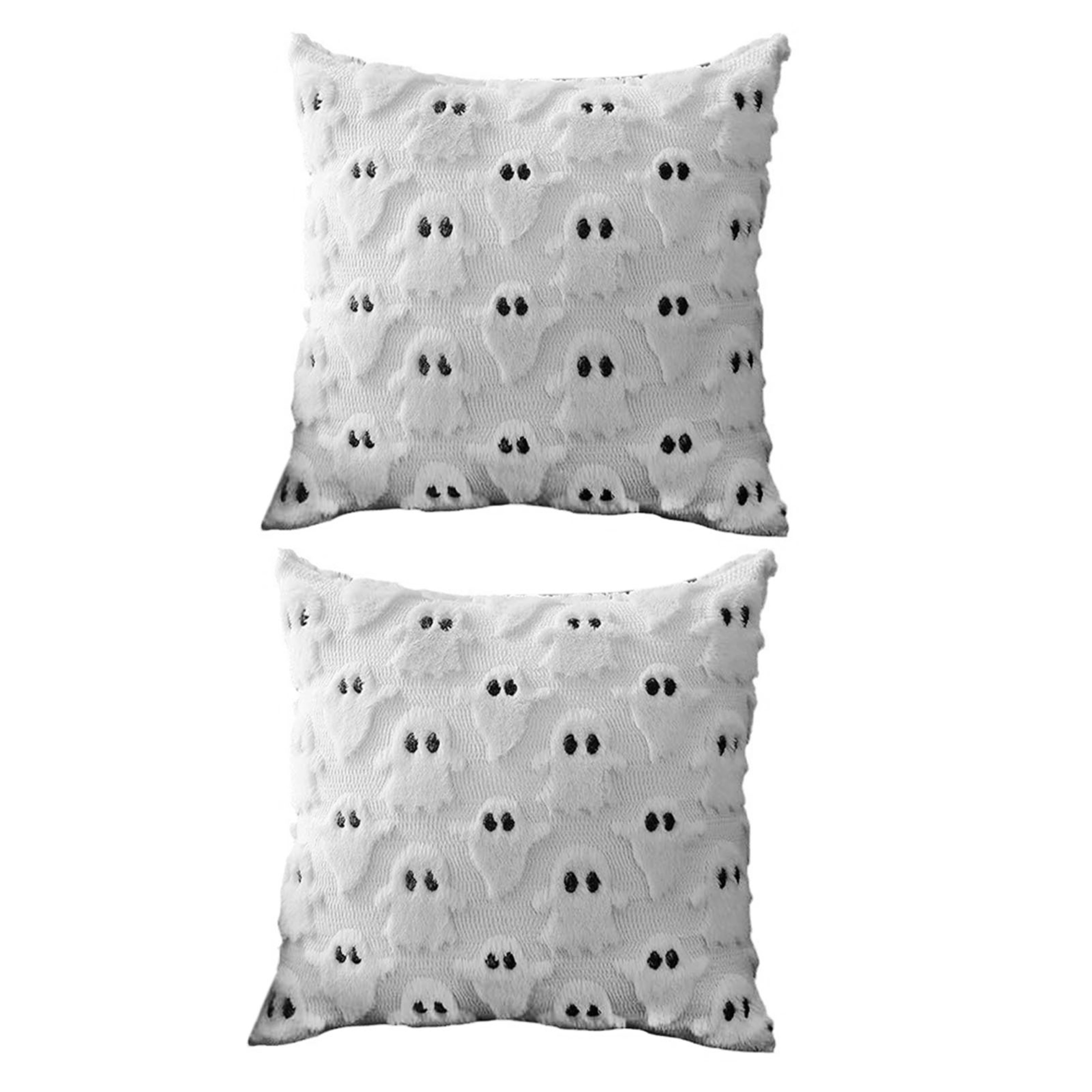 Ghost Pillow Case Comfort Decorative Soft Plush Throw Pillow Cover For Living Room Sofa Decor 2PCS 4