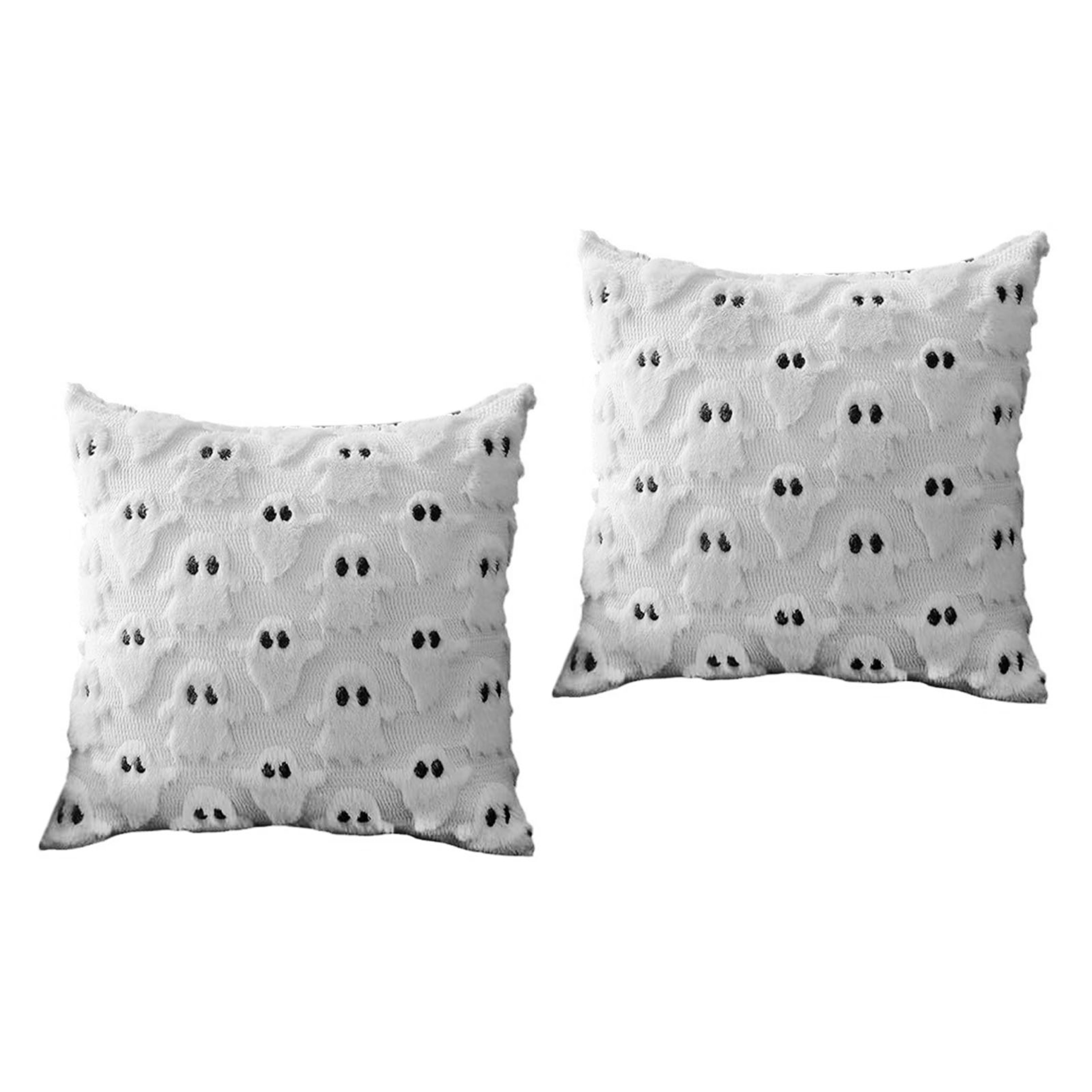 Ghost Pillow Case Comfort Decorative Soft Plush Throw Pillow Cover For Living Room Sofa Decor 2PCS 2