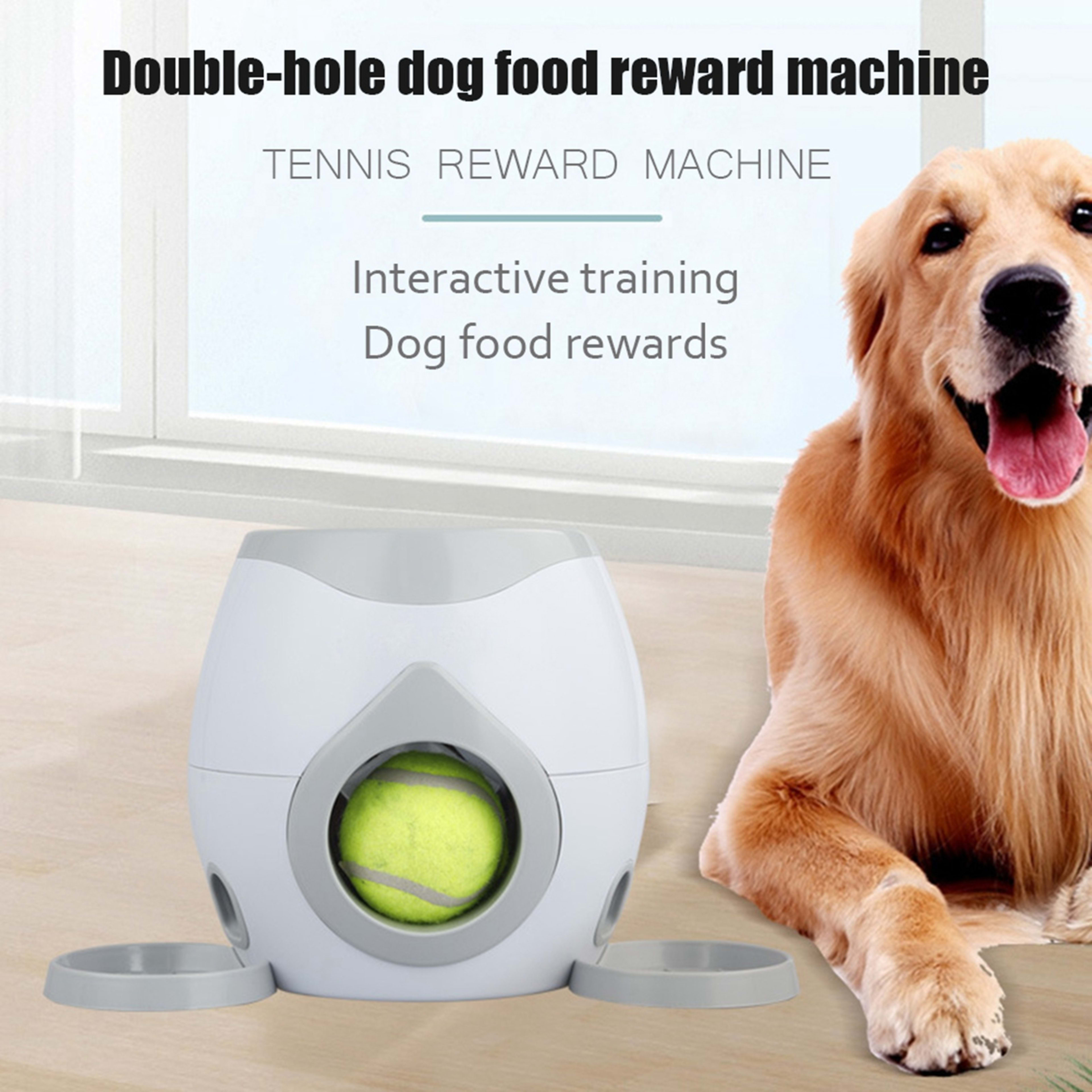 Automatic Pet Feeder Fetch Tennis Ball Dog Training Toys Interactive Throwing Ball Machine