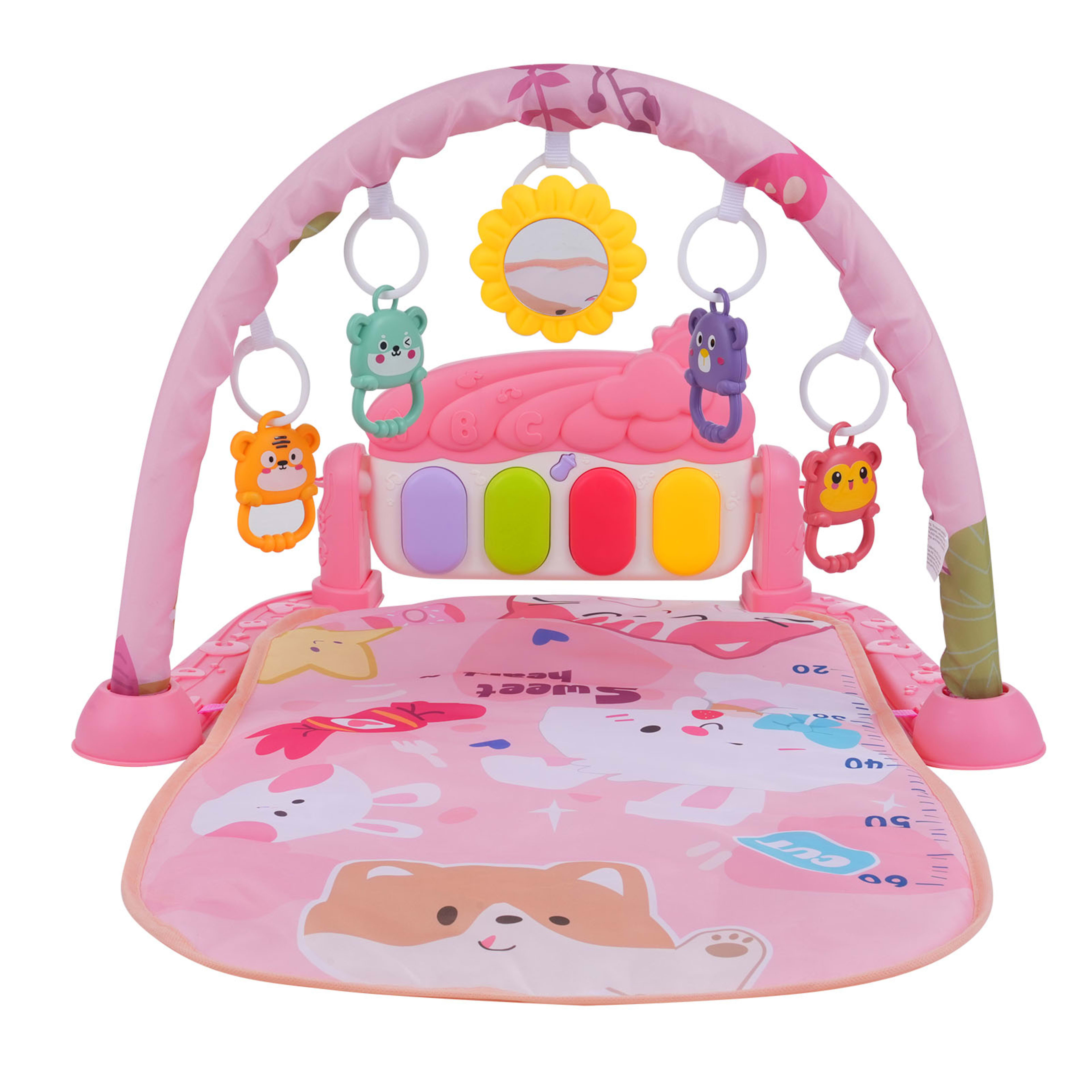 Baby Piano Play Mat, Kick And Play Musical Activity Gym, Baby Crawling Mat, Tummy Time Mat For 0-12 Months Infants, 4 Co