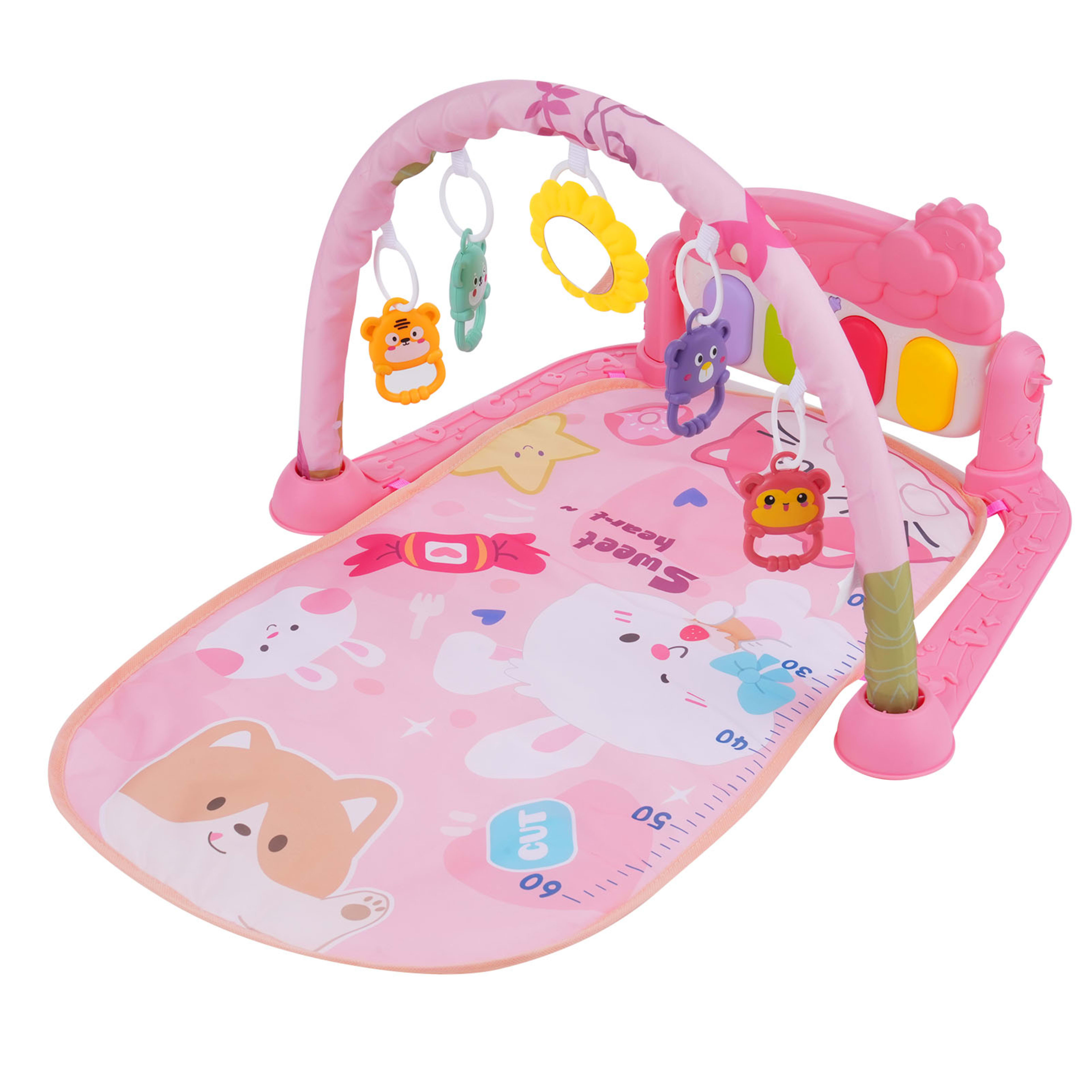 Baby Piano Play Mat, Kick And Play Musical Activity Gym, Baby Crawling Mat, Tummy Time Mat For 0-12 Months Infants, 4 Co 4