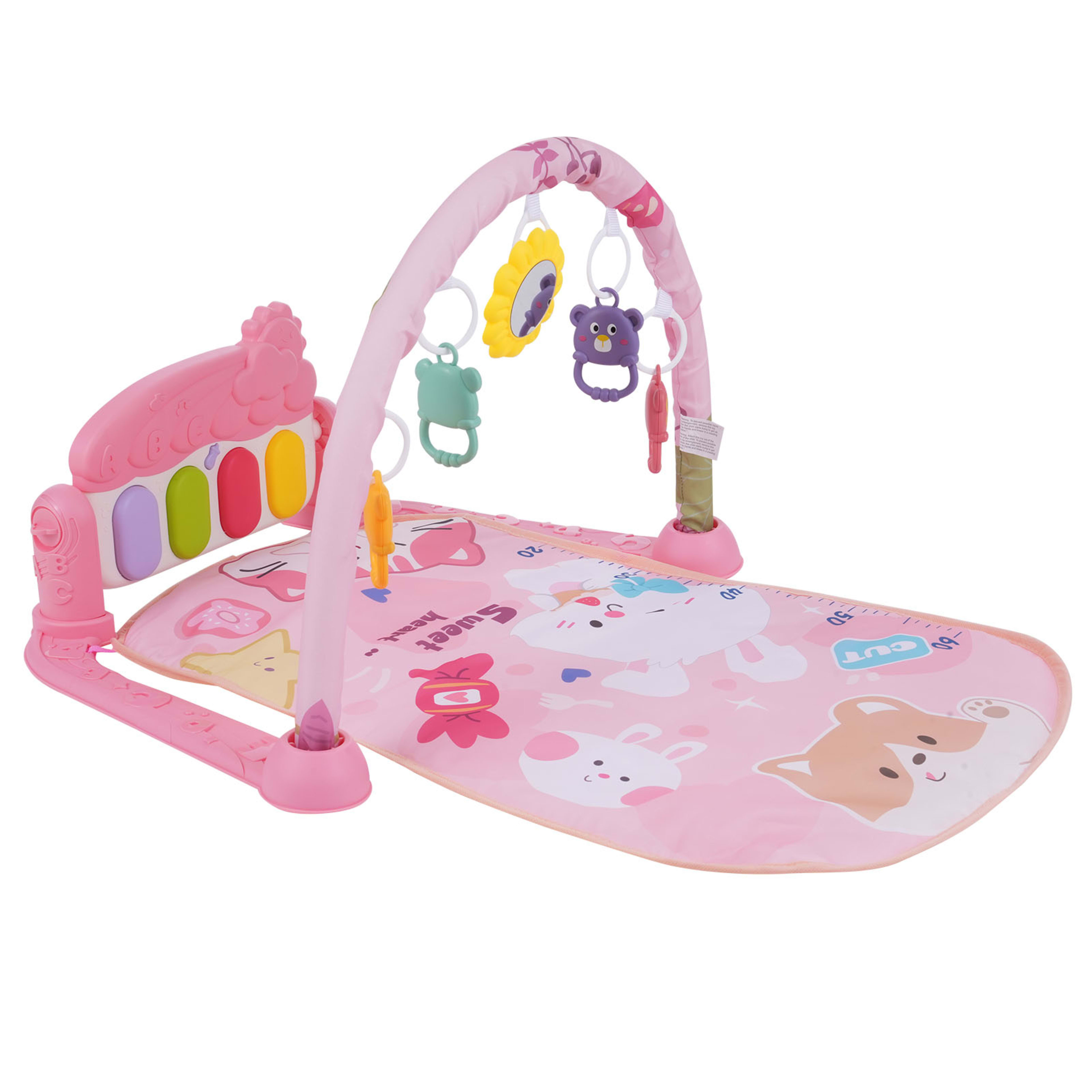 Baby Piano Play Mat, Kick And Play Musical Activity Gym, Baby Crawling Mat, Tummy Time Mat For 0-12 Months Infants, 4 Co 3