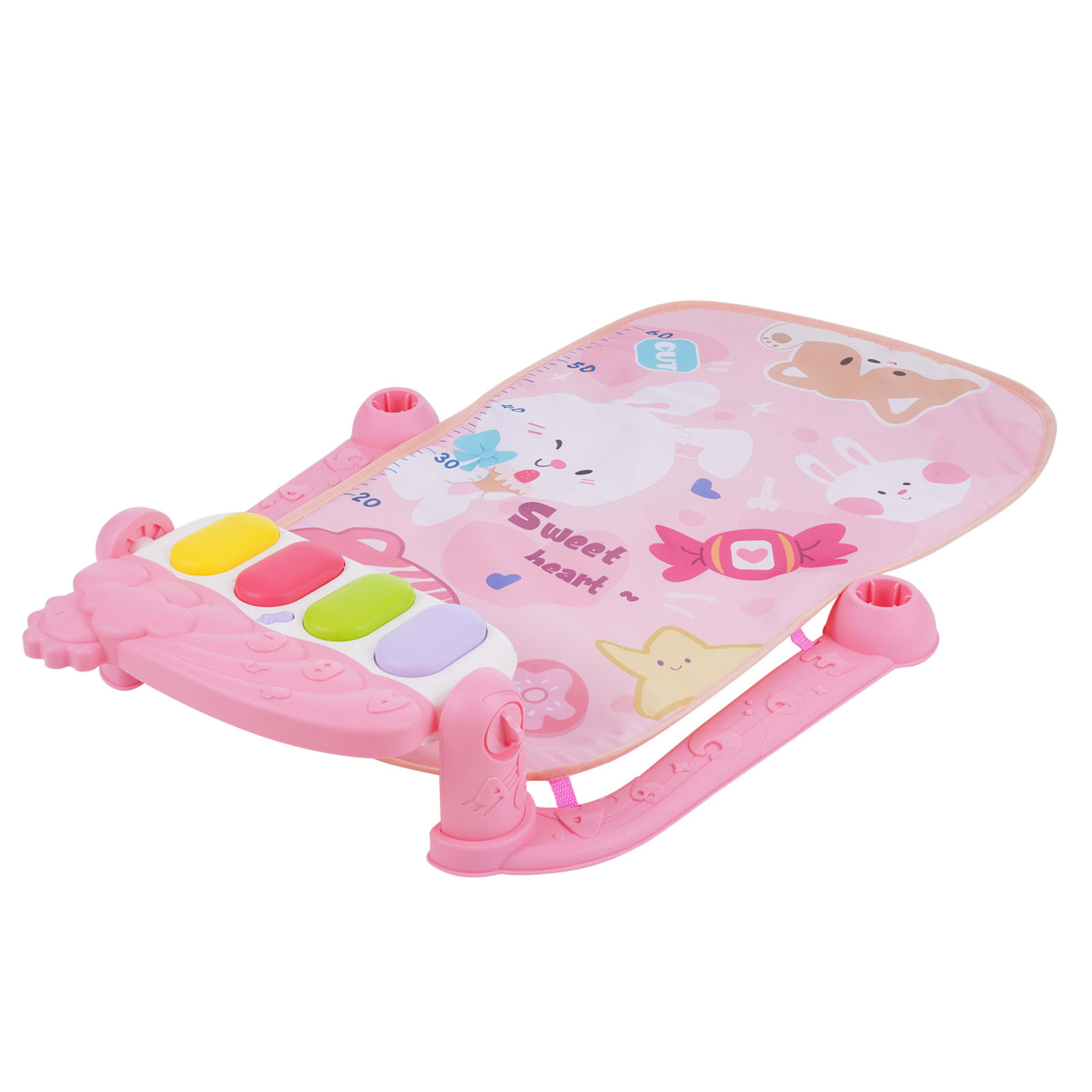 Baby Piano Play Mat, Kick And Play Musical Activity Gym, Baby Crawling Mat, Tummy Time Mat For 0-12 Months Infants, 4 Co 2
