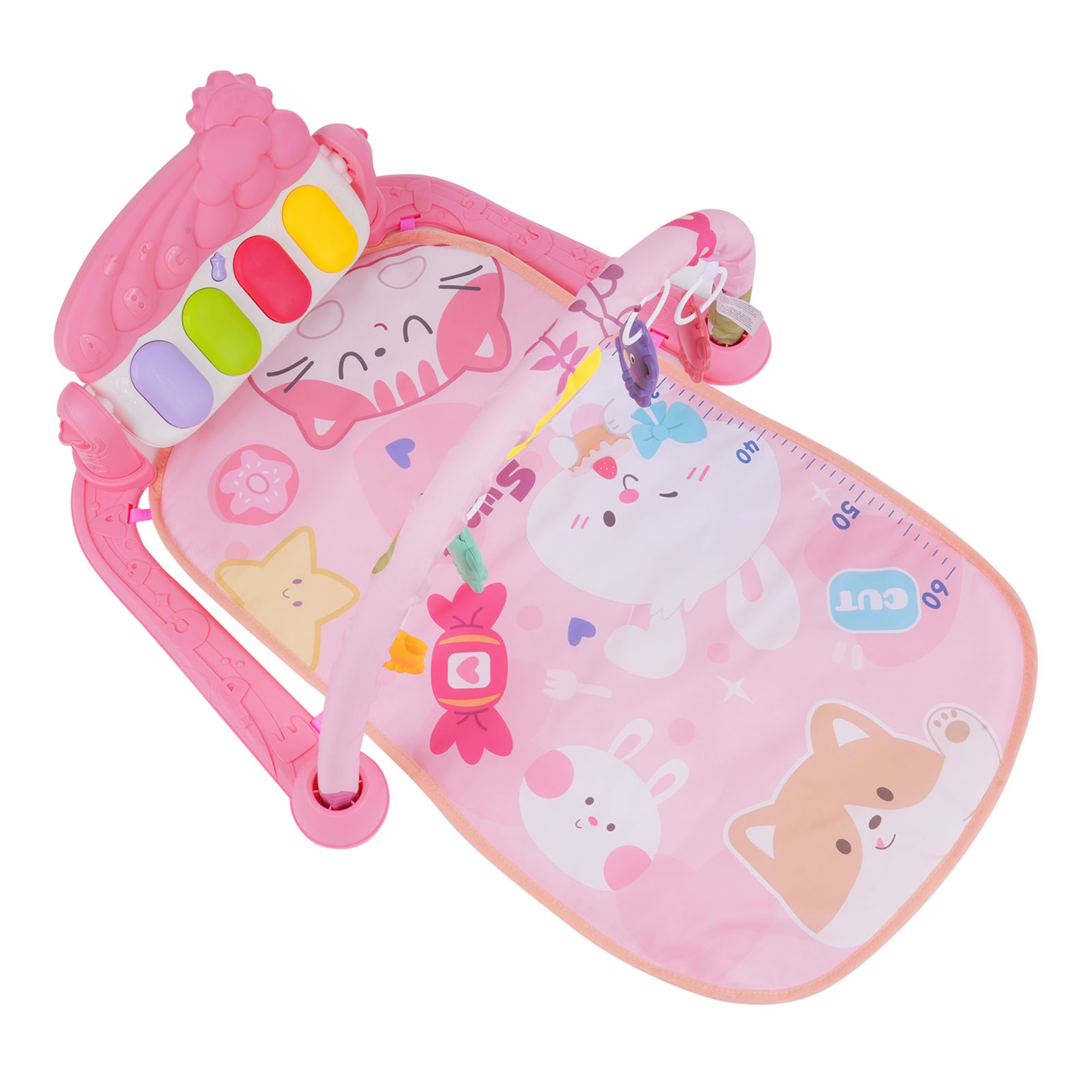 Baby Piano Play Mat, Kick And Play Musical Activity Gym, Baby Crawling Mat, Tummy Time Mat For 0-12 Months Infants, 4 Co 5