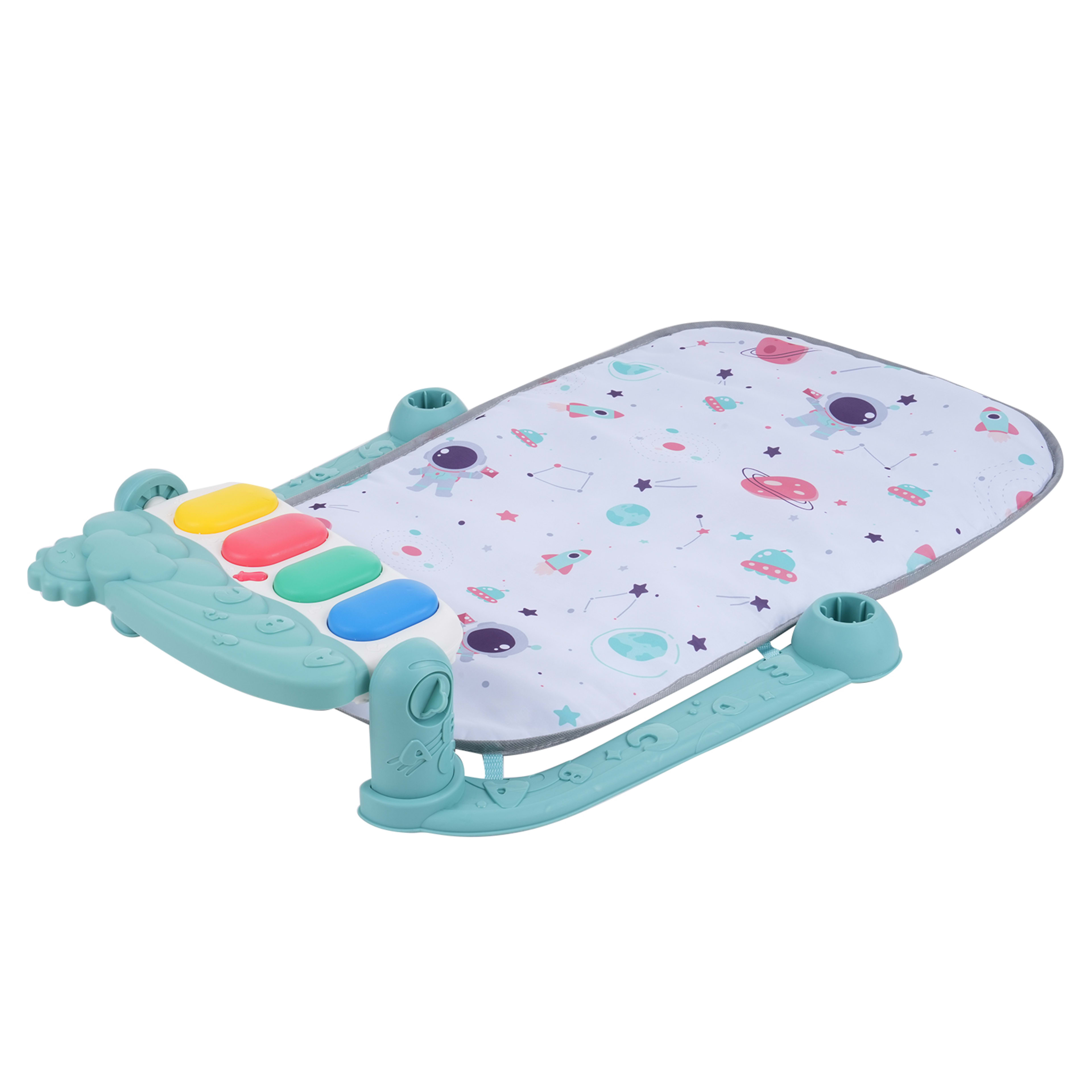 Baby Play Mat With Piano Keyboard &amp; Deatchable Hanging Toys, Kick And Play Musical Activity Gym, Tummy Time Crawling 5