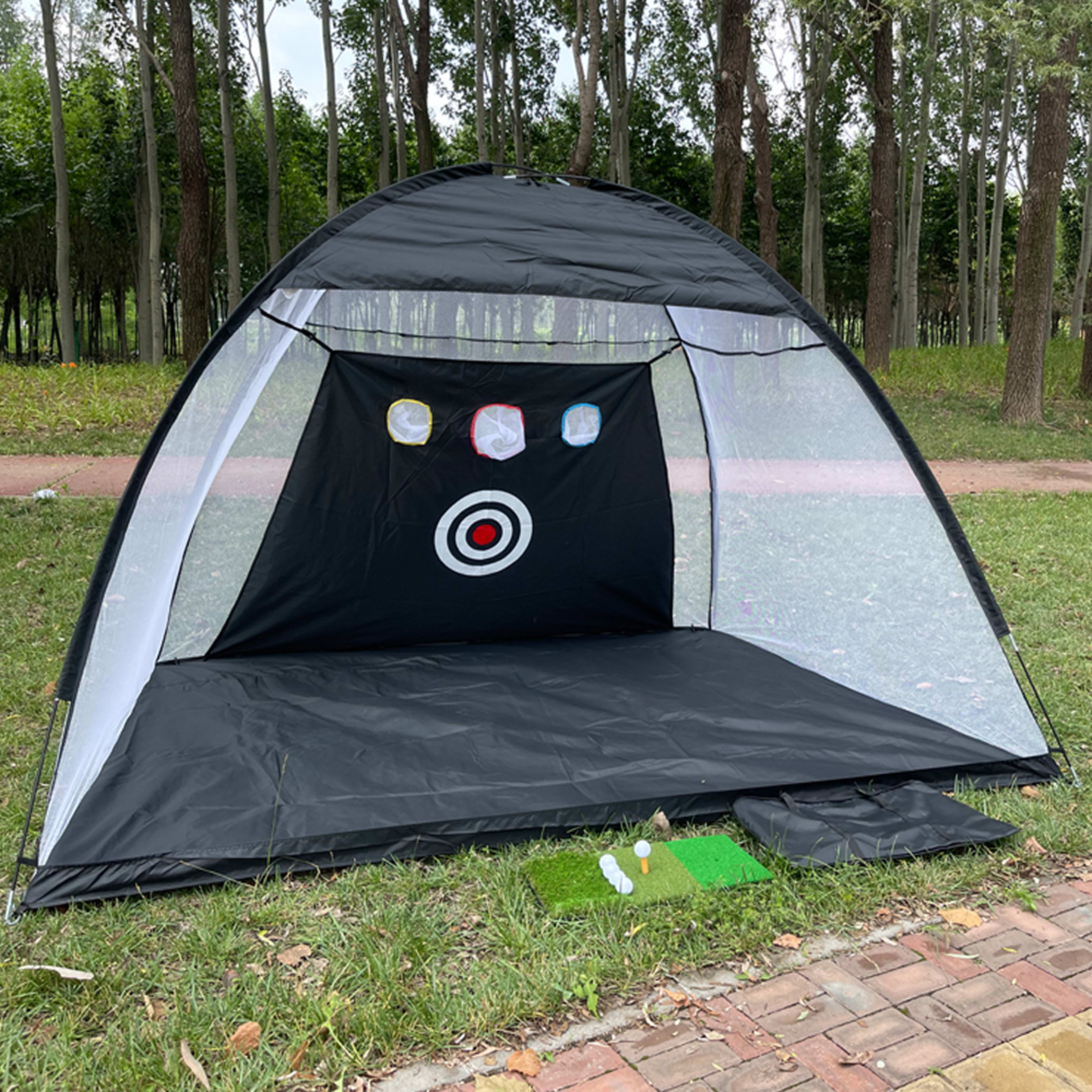 Indoor And Outdoor Golf Chipping Net Set Collapsible Golf Pitching Cages Foldable Golf Practice Net Golf Training Equipm