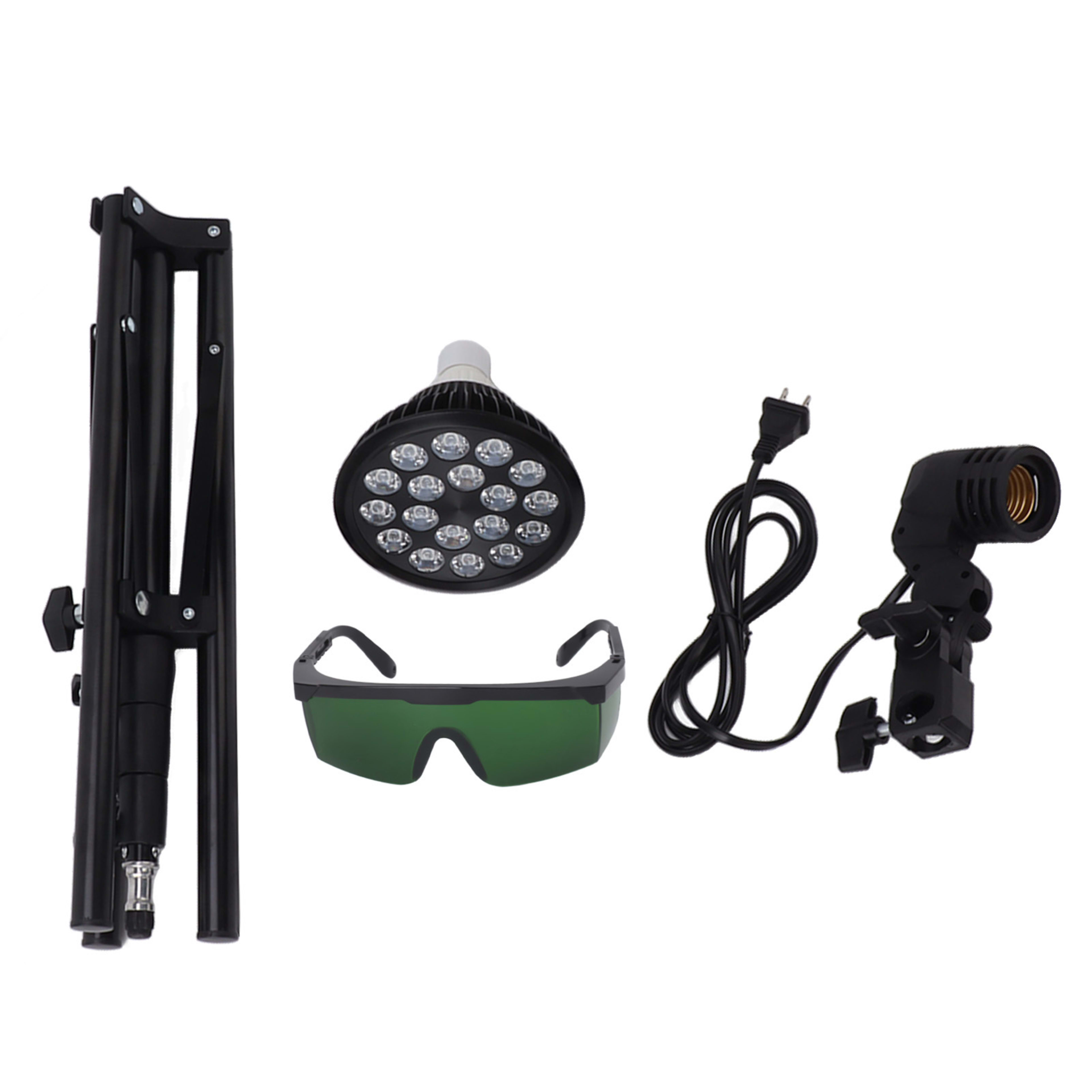 Taning Lamp 460nm Sun Light Skin Tanning Light Adjustable Tripod 54W 100‑240V With Light Bulbs For Face Body US Plug