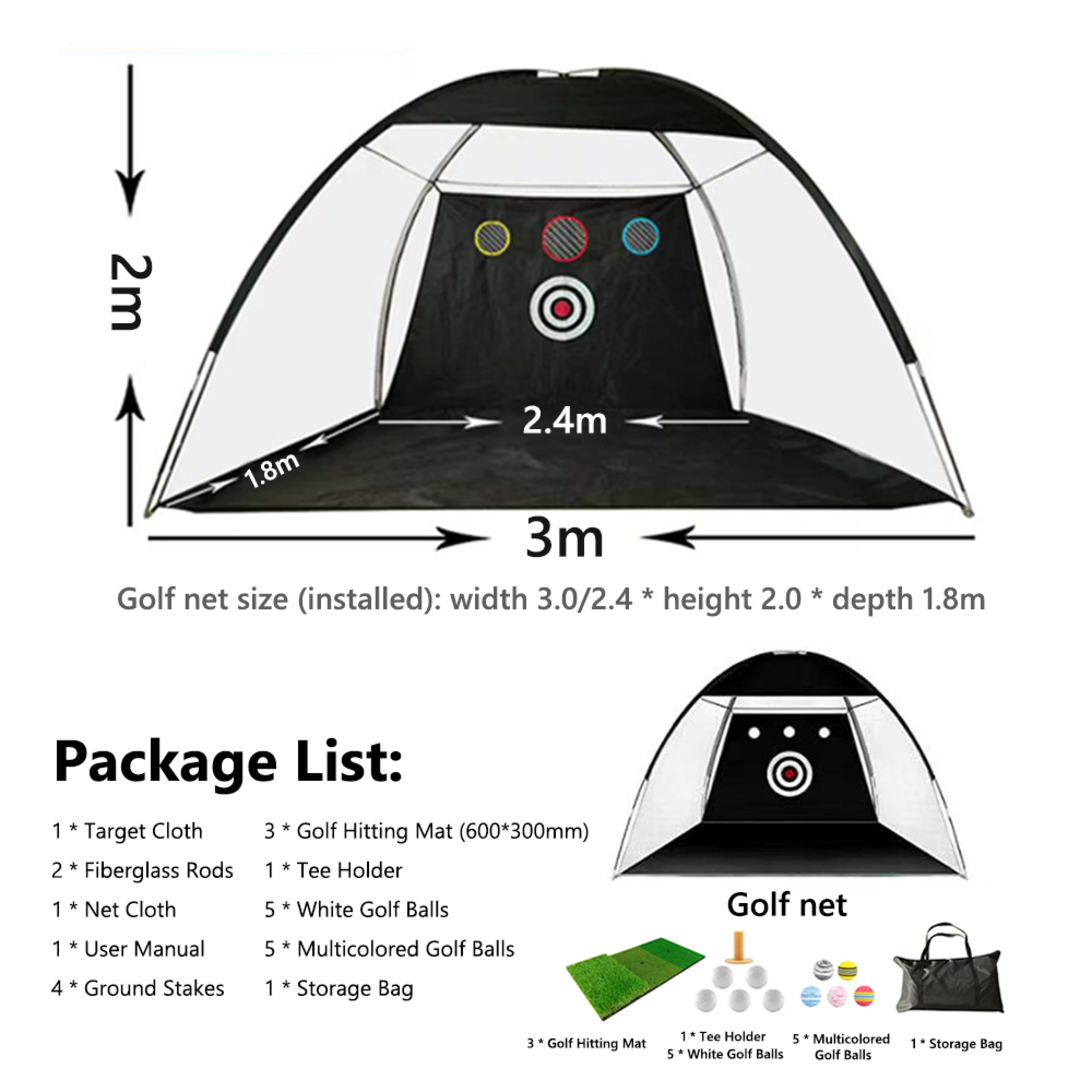 Indoor And Outdoor Golf Chipping Net Set Collapsible Golf Pitching Cages Foldable Golf Practice Net Golf Training Equipm 4