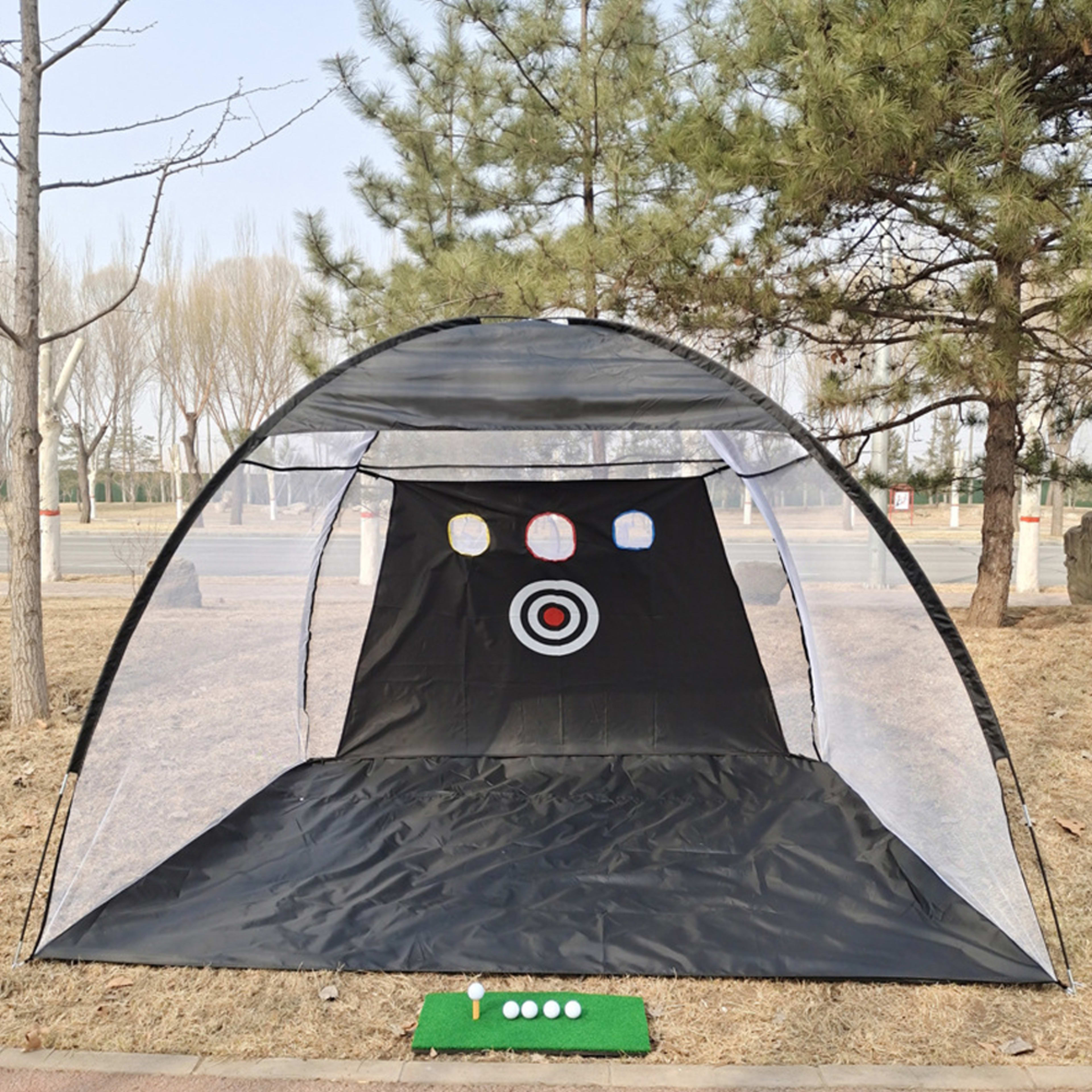 Indoor And Outdoor Golf Chipping Net Set Collapsible Golf Pitching Cages Foldable Golf Practice Net Golf Training Equipm 5