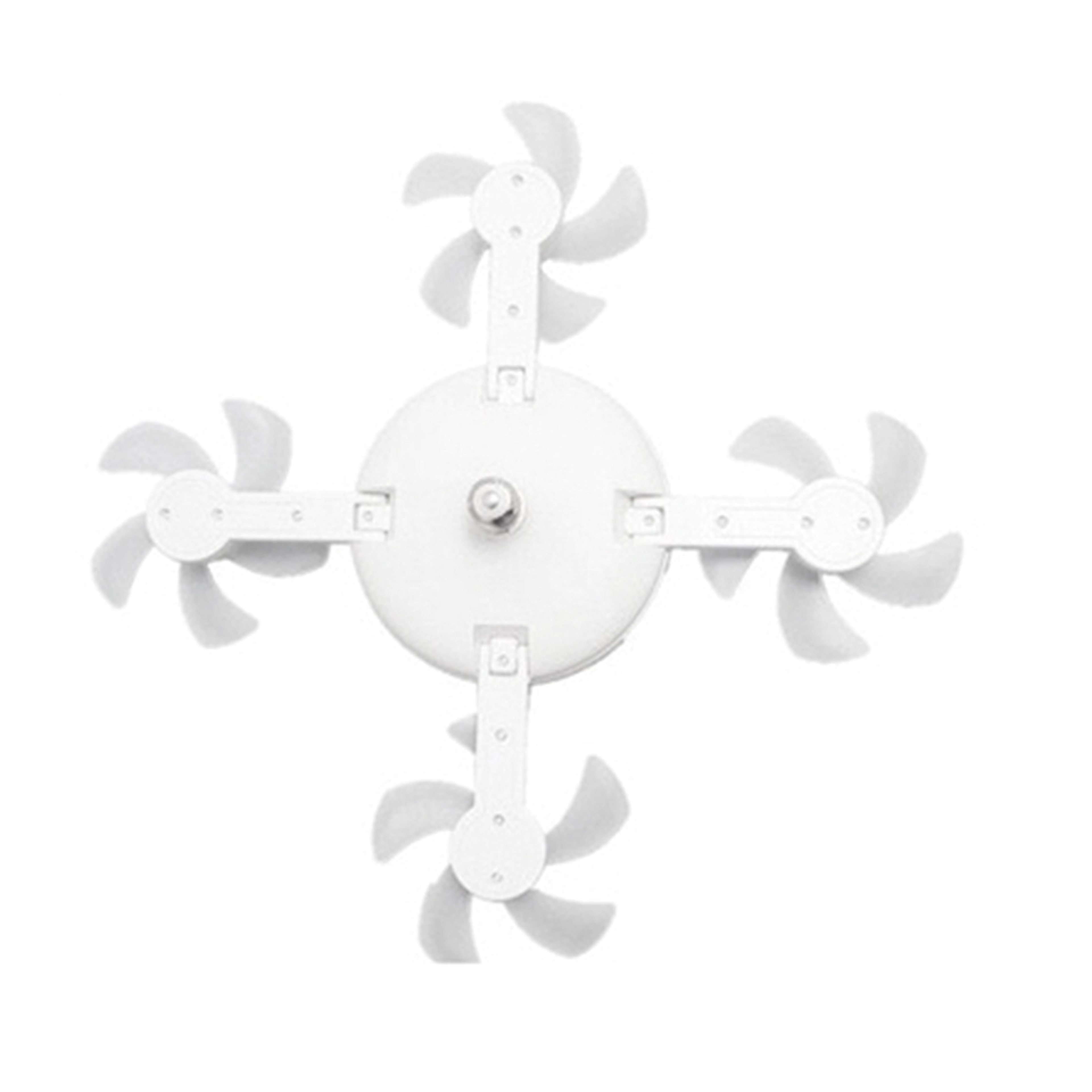 Ceiling Fan With Light And Remote E26 E27 3 Speeds 3 Colors 2 Timers Quiet Foldable Modern LED Fan Light For Living Room 1