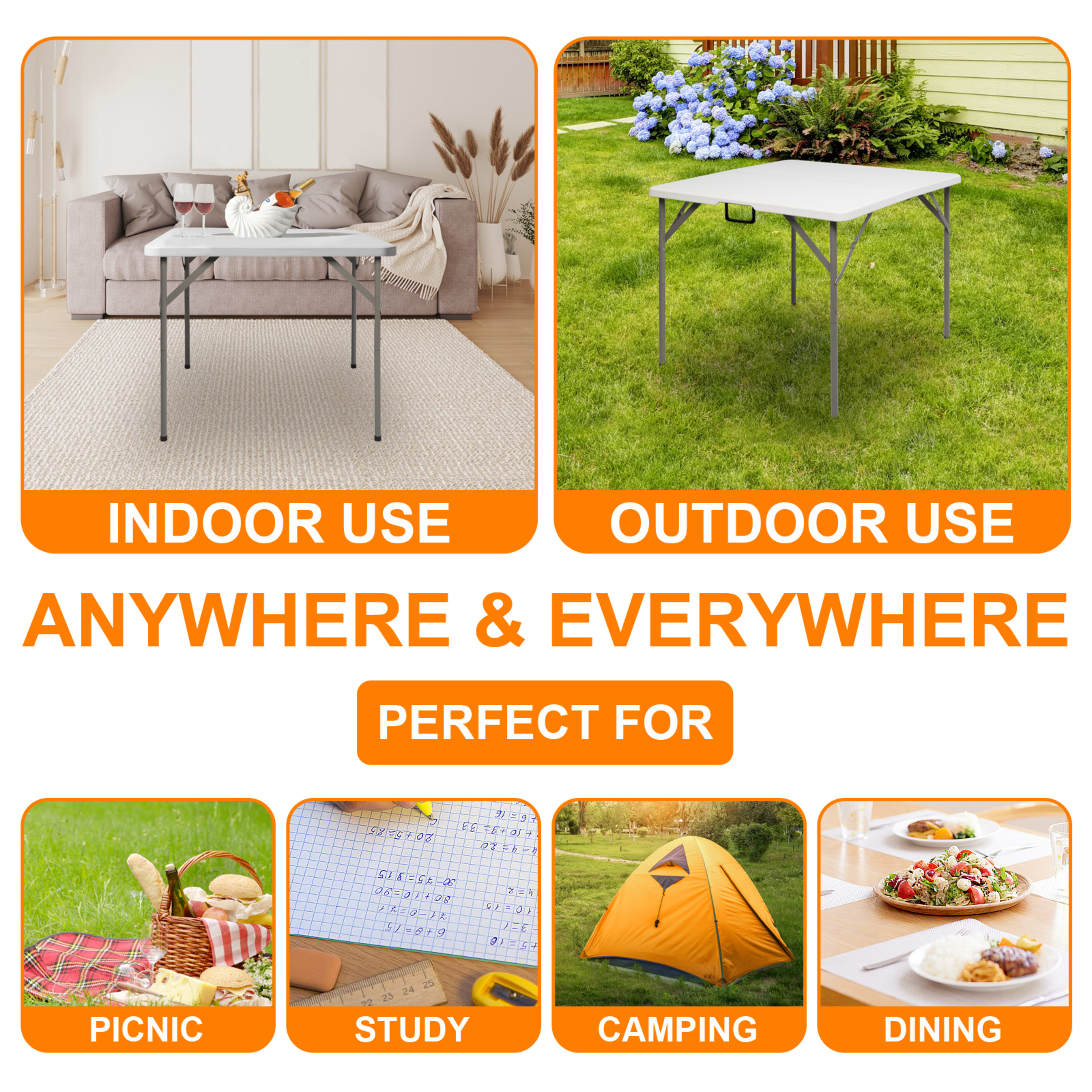 34inch Foldable Square Table 4