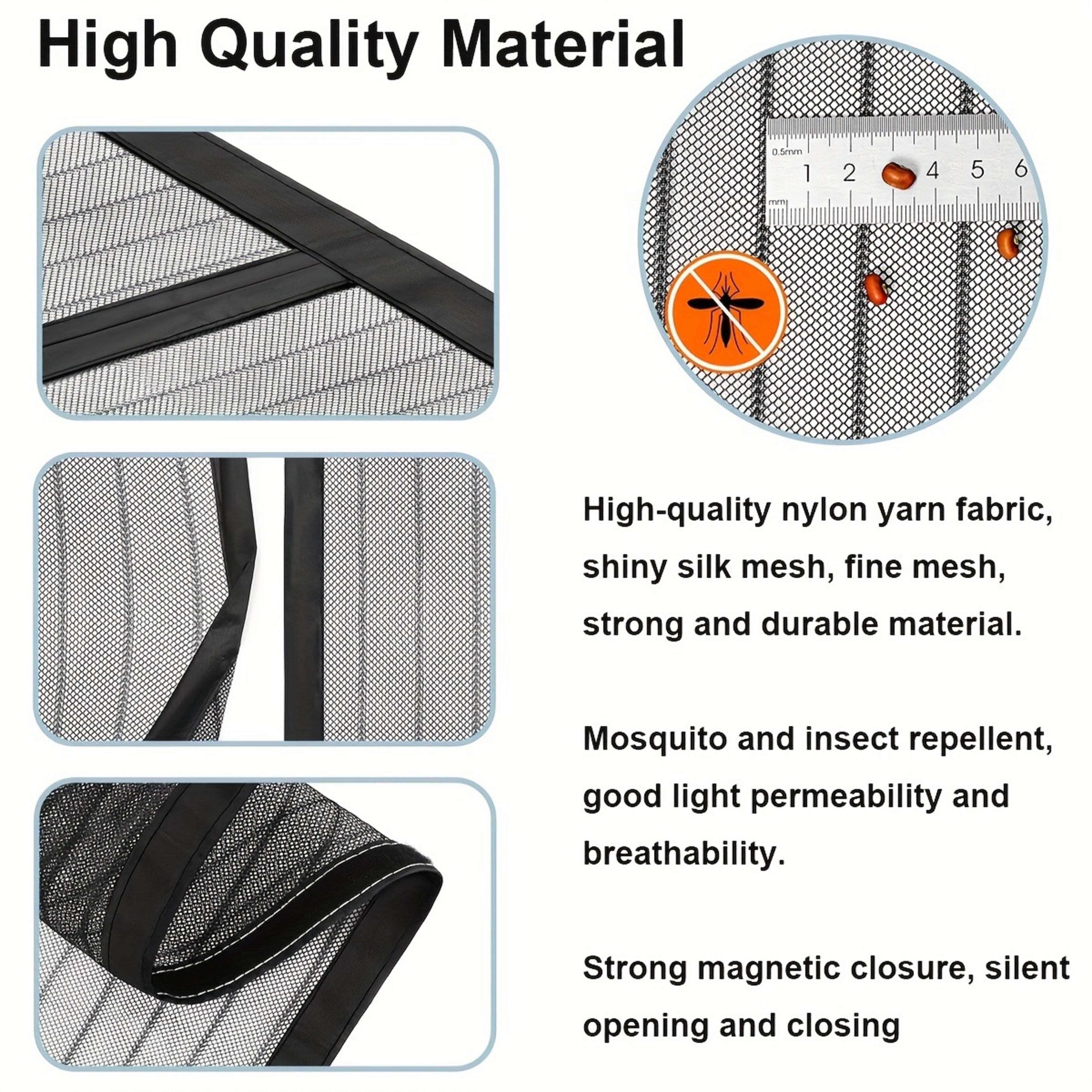 A Magnetic Mosquito-proof Door Curtain Made Of Fine Mesh Material That Effectively Keeps Mosquitoes Away. It Features A  7