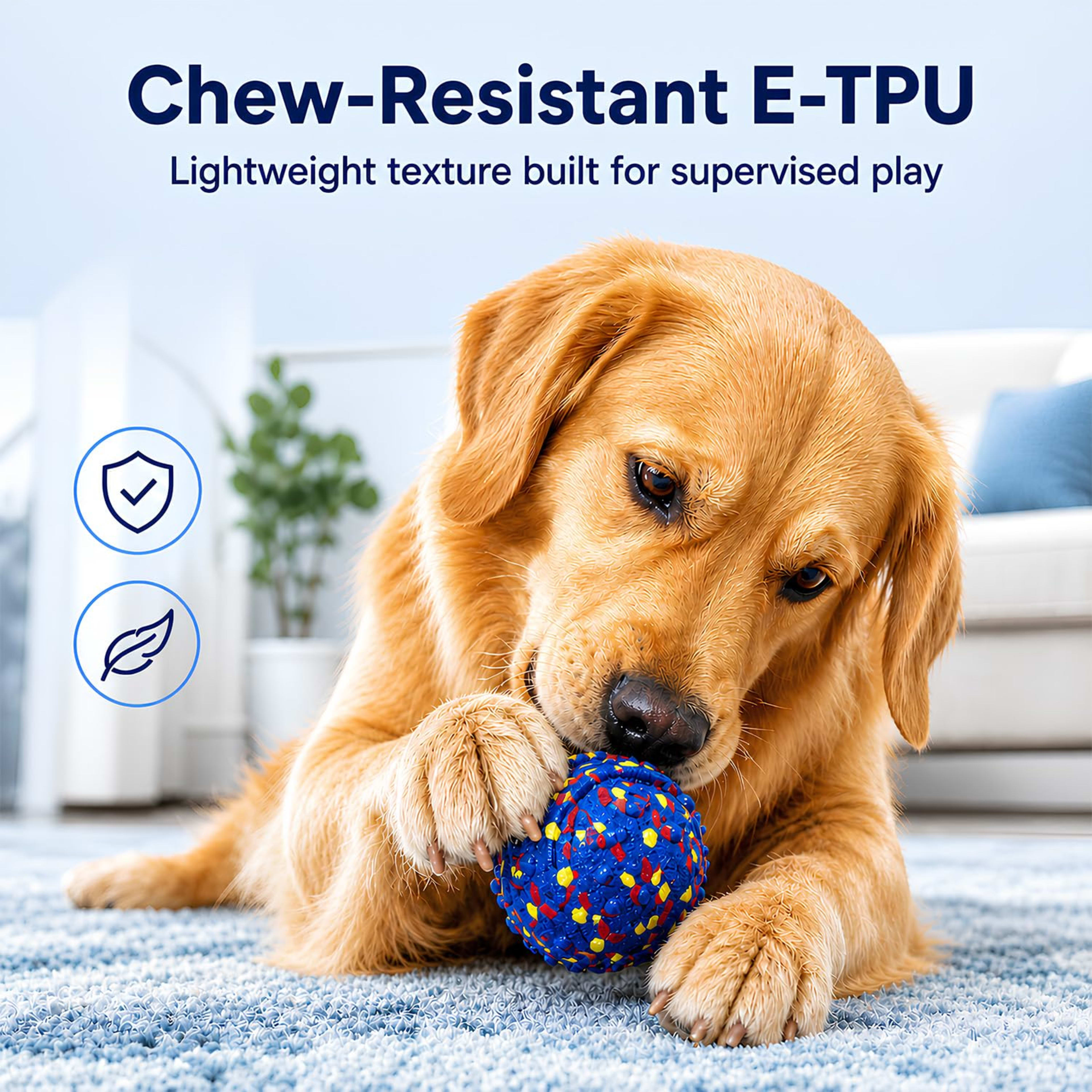 Smart Interactive Dog Toys For Large Dogs, 3.1 Inch Auto Lightweight Moving Dog Toy, Chew-Resistant E-TPU Interactive Do