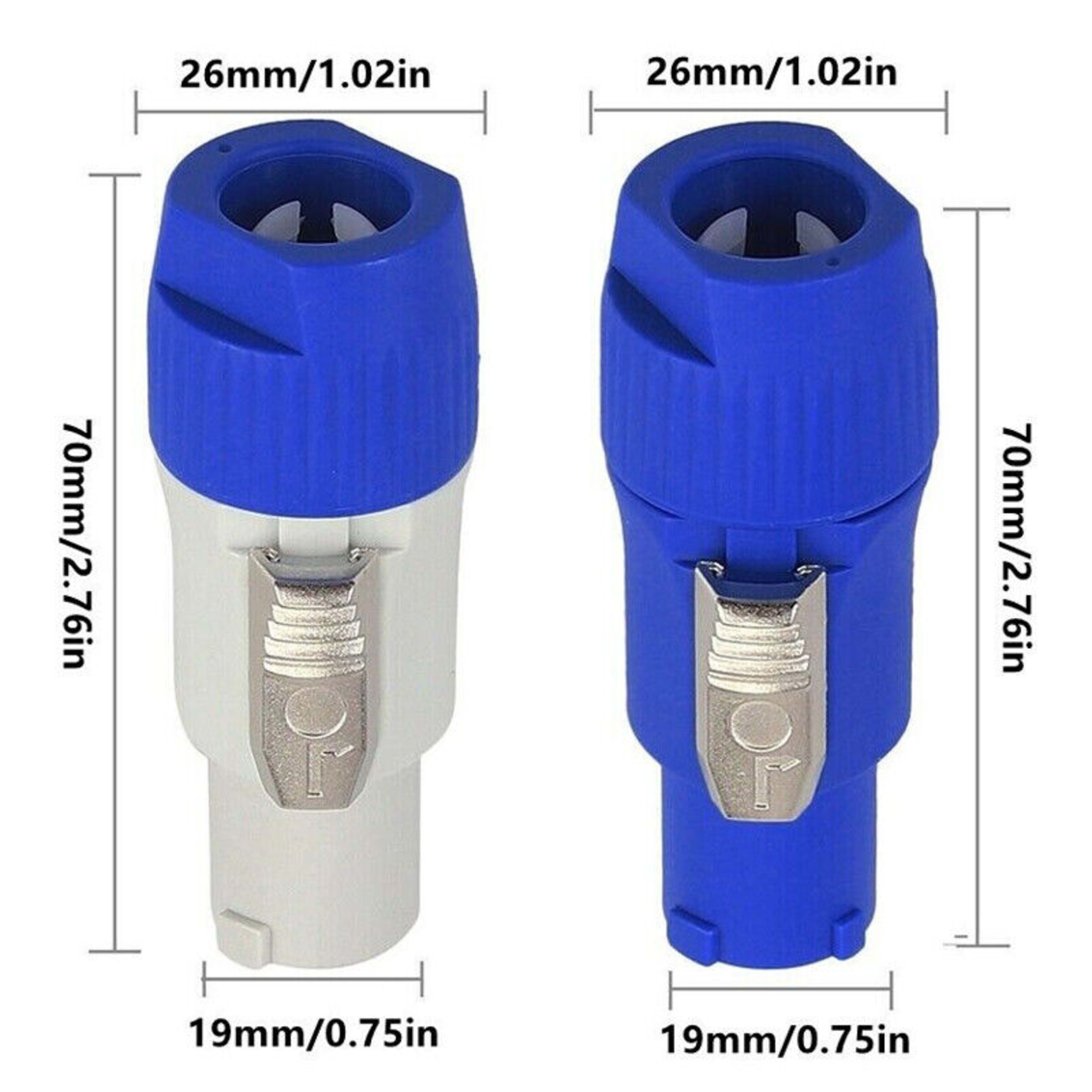 10pcs NAC3FCA Speakon Plug 3 PIN Male Powercon Connector 20A 250V AC Power Plug- 7