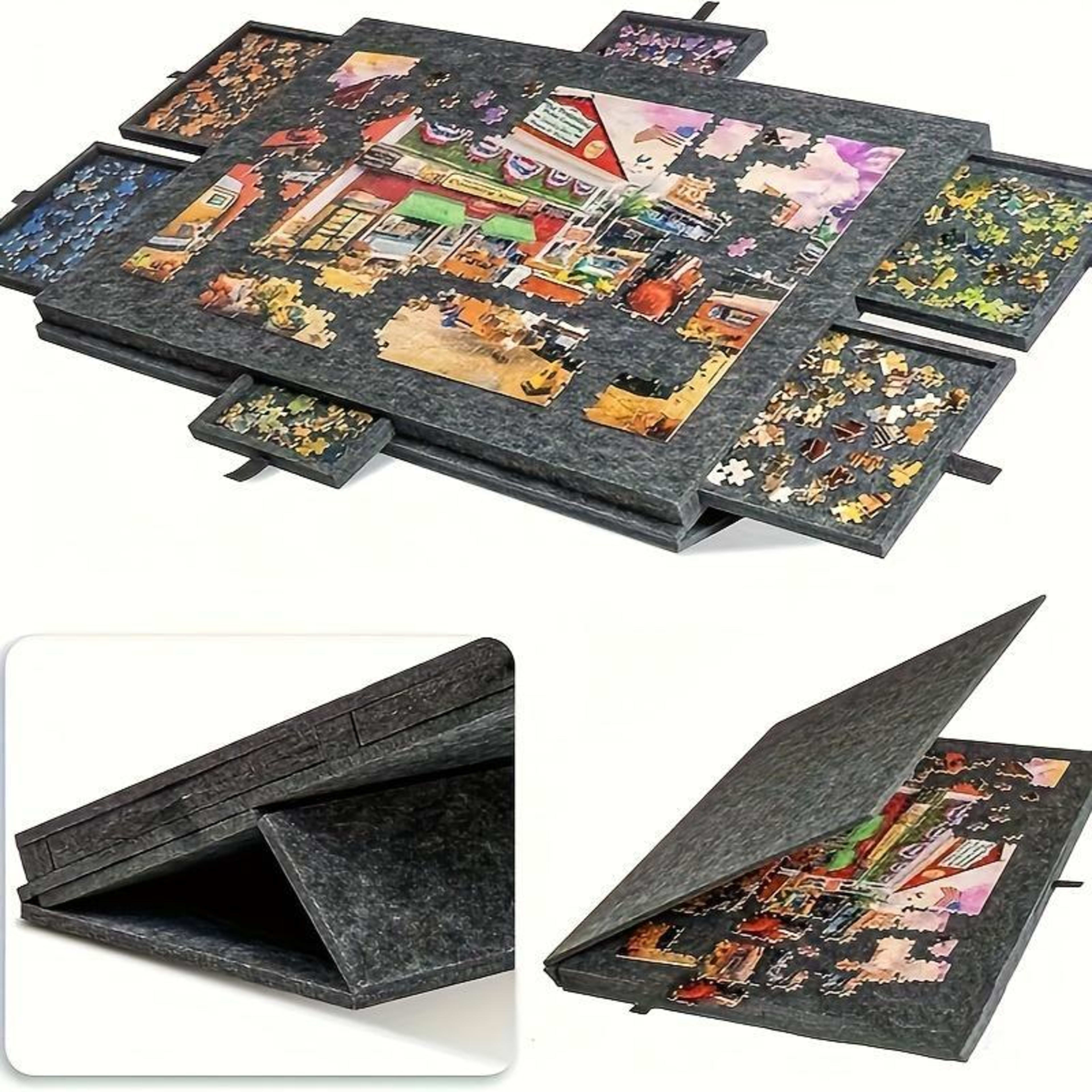 Foldable Puzzle Table With Sorting System Portable Puzzle Organizer For Adults Featuring A Built-in Stand And Protective 12