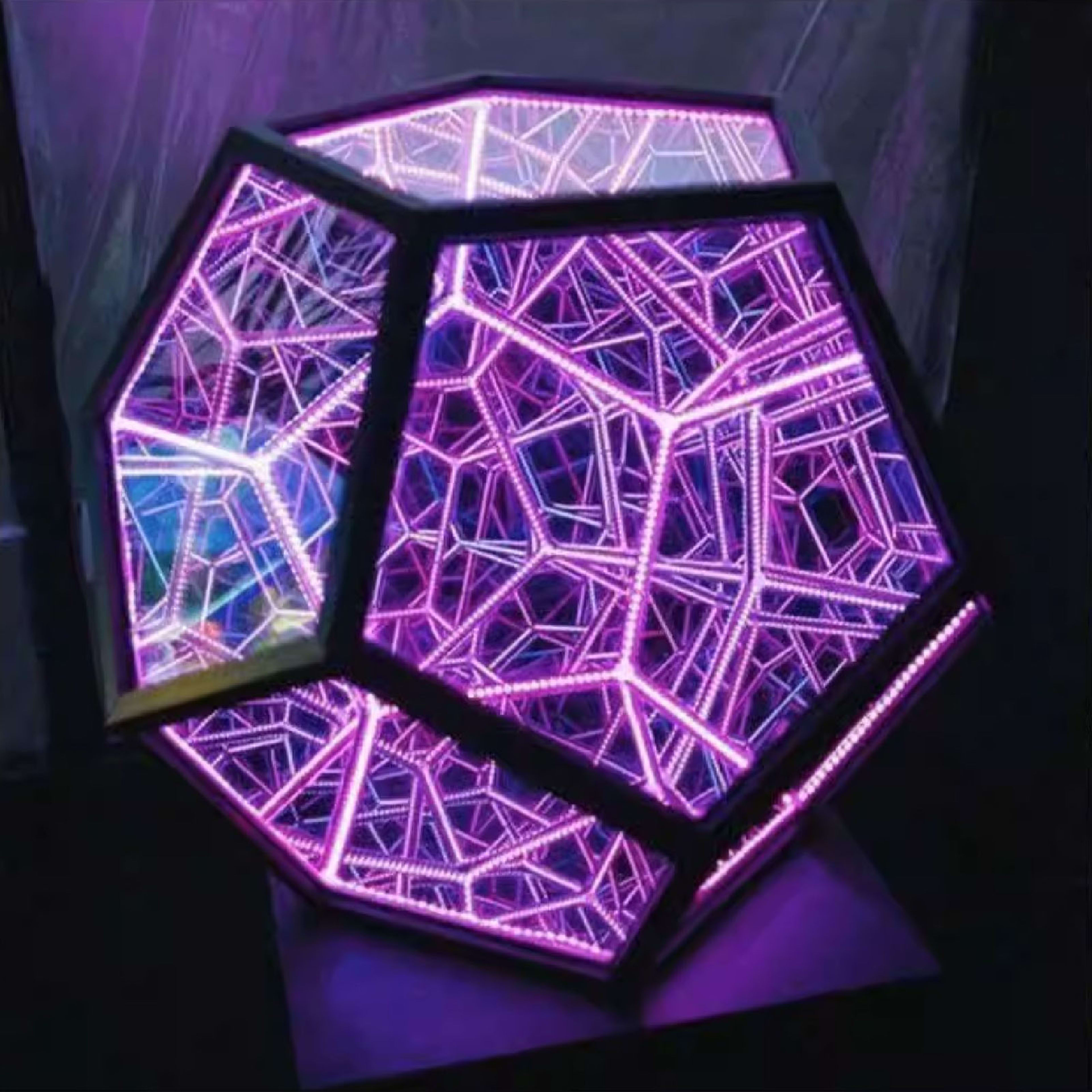 Dodecahedron Night Light Infinity Dodecahedron Color Art Light LED Night Light Lamp For Kids Room Bedroom Living Room Be 3