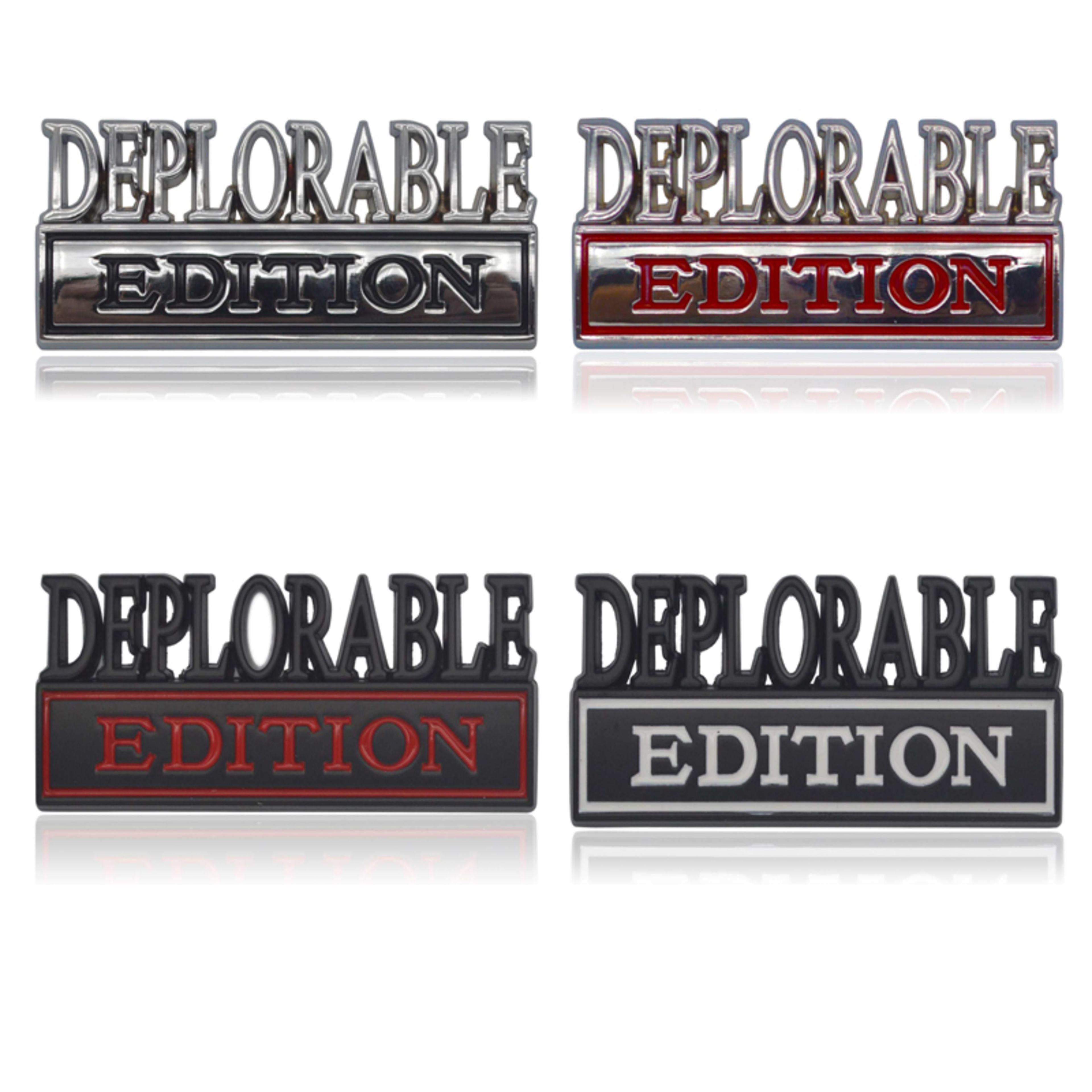 2pcs Deplorable Edition Emblems, Emblem 3D Badge Decal Car Truck SUV,Refrigerator Sticker,Window Display Stickers,Bicycl 5