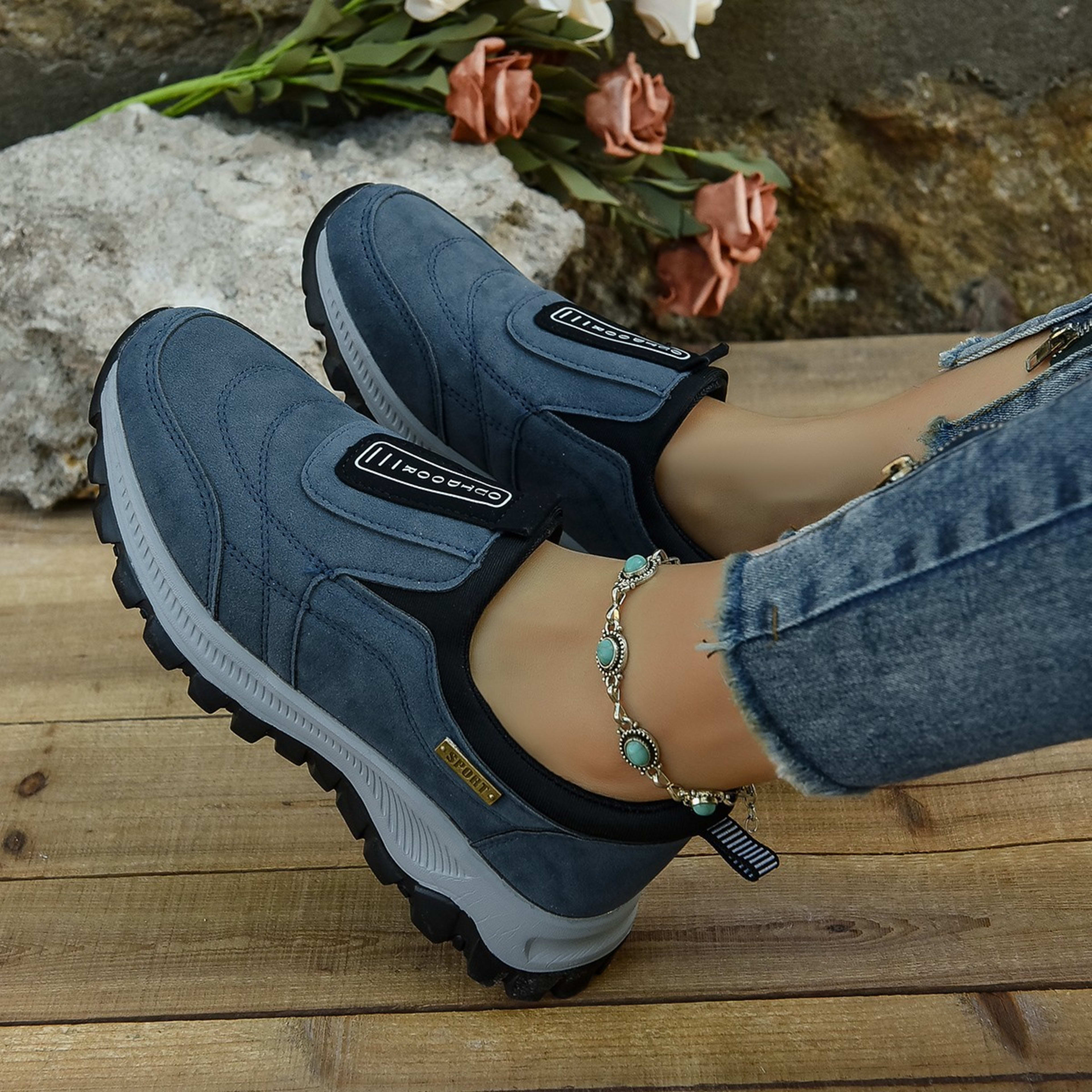 Outdoor Slip-on Sports Shoes Comfortable Walking Running Sneakers Women 5