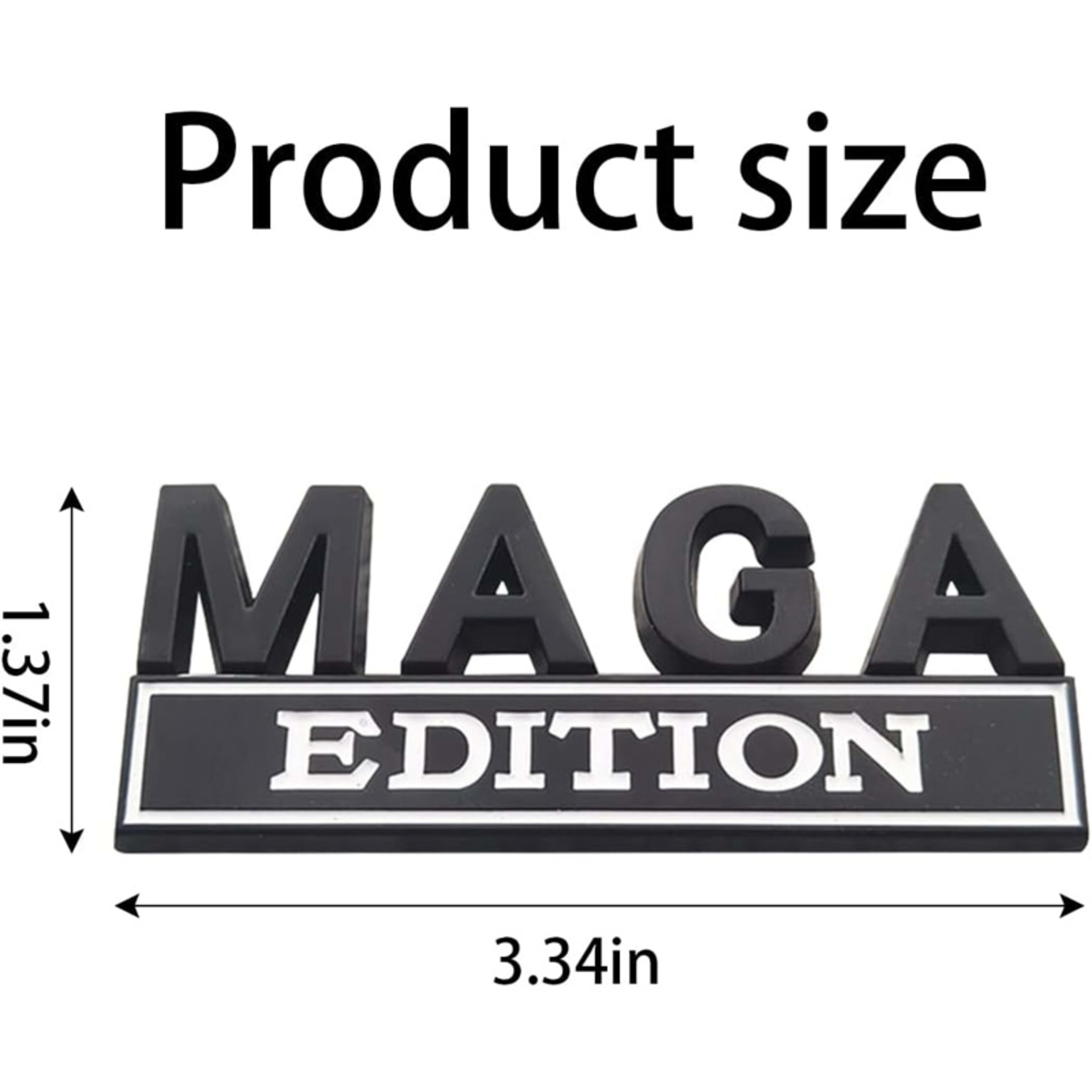 4pcs MAGA Edition Car  Metal Badge Sticker Truck Replacement, Suitable For General Motors SUV,Motorcycle, Bicycle Chrome 10