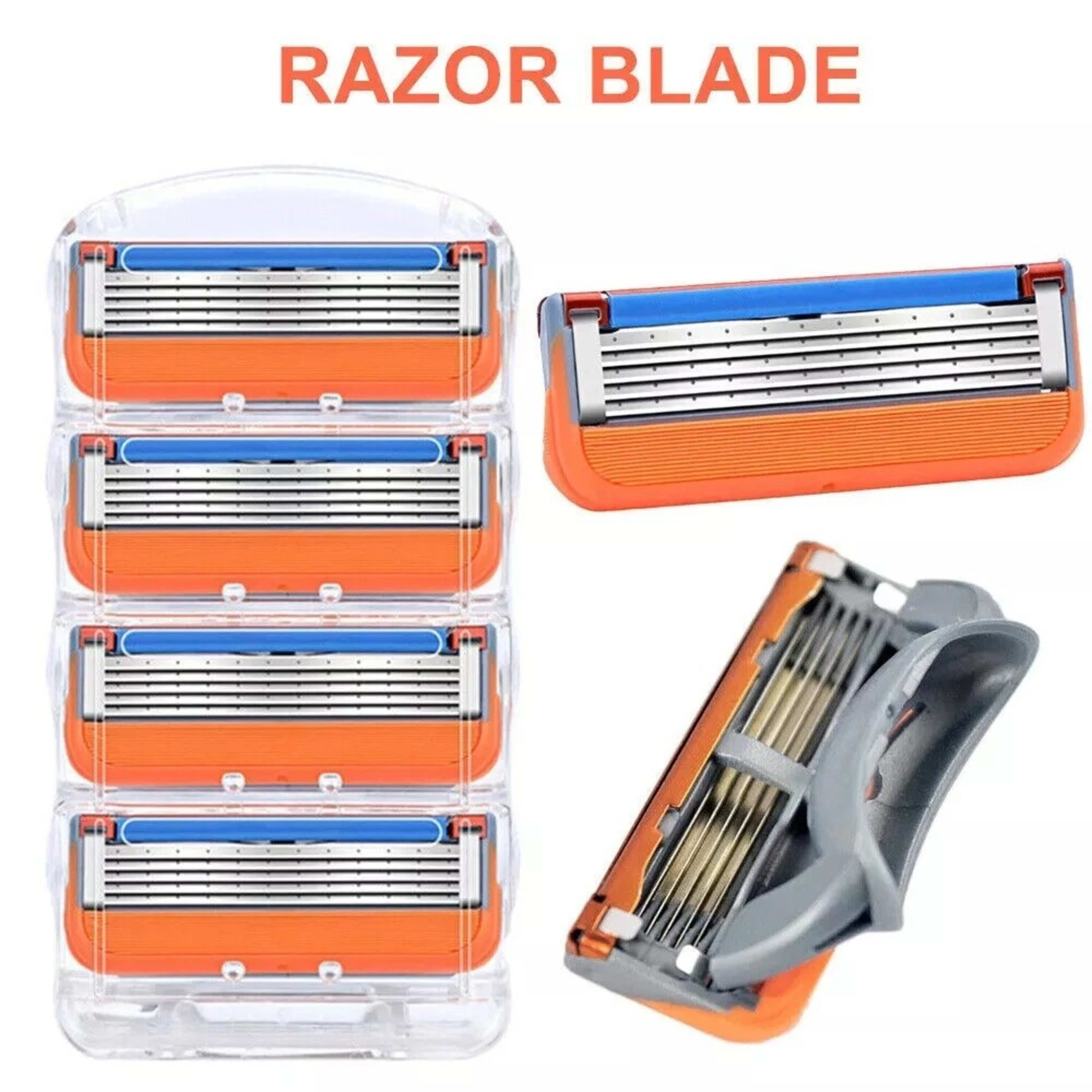 8PCS Disassembled Stainless Steel Shaver Blade Holder For Men's Razor Blades,Gillette Fusion Blade Refills Compatible 8