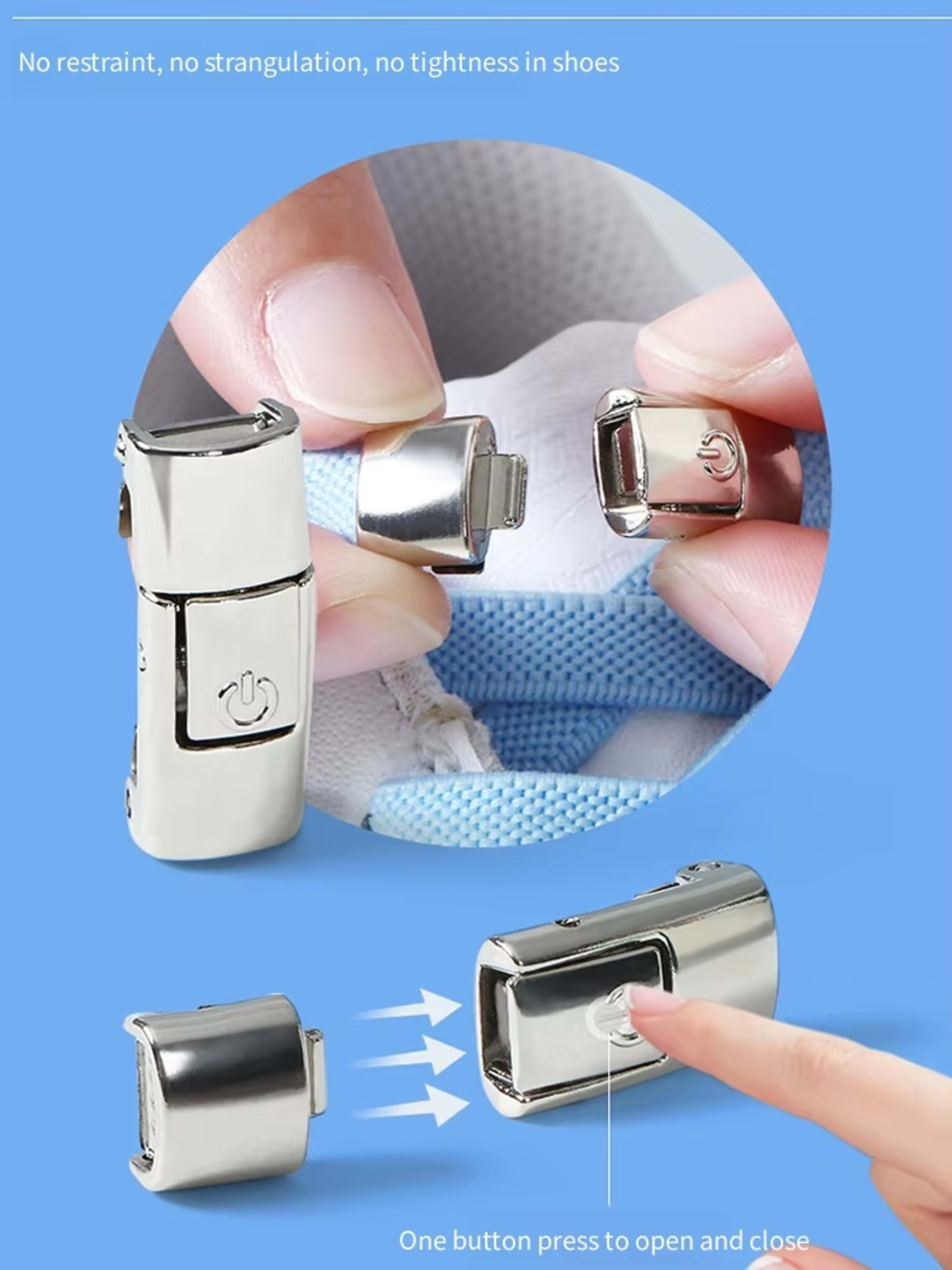Stretch No Tie Shoelaces  Magnetic No Tie Shoelaces Magnetic Shoe Strings,Shoelaces Magnetic Lock Flat Elastic No Tie Fo 6