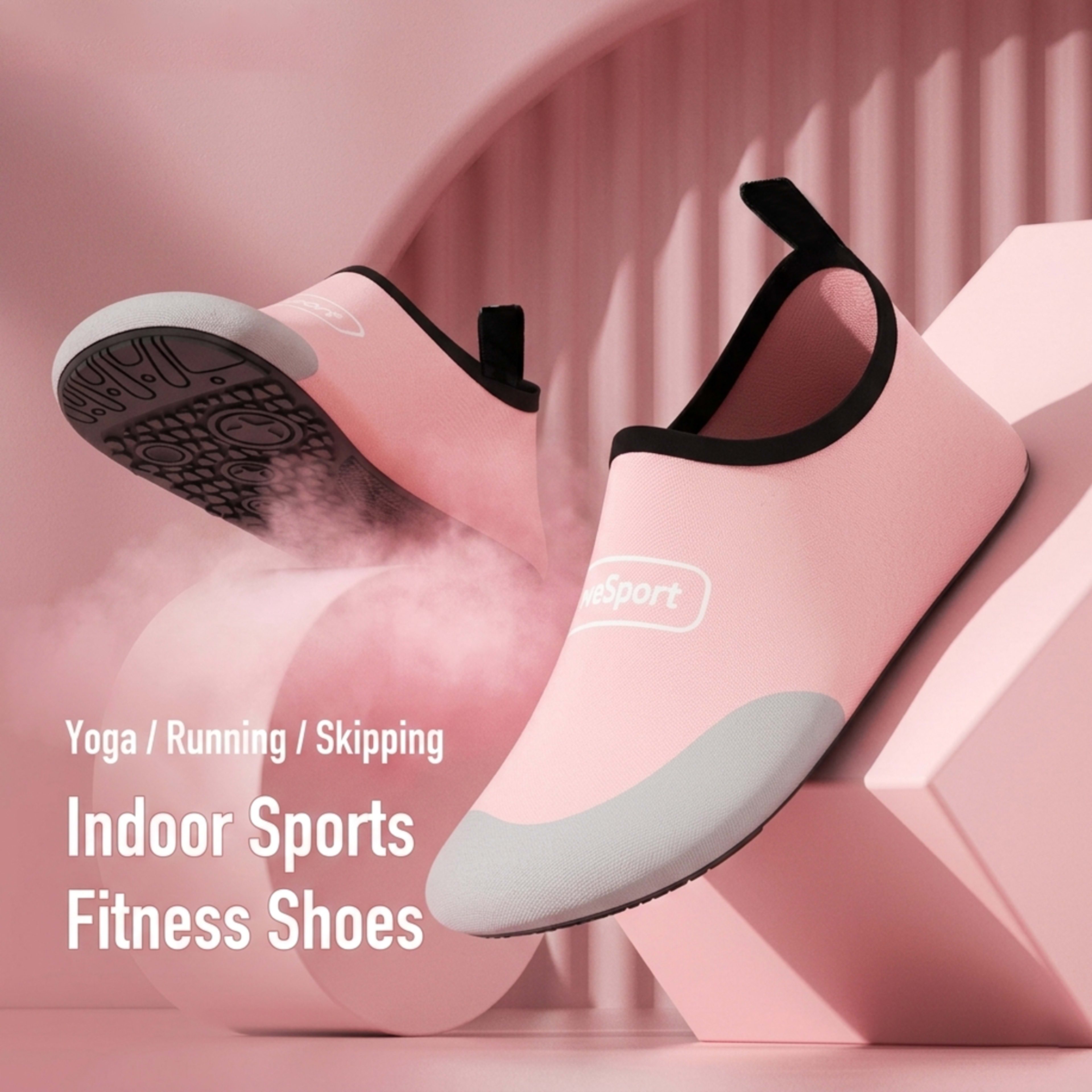 Indoor Fitness Barefoot Shoes Soft Sole Non-Slip Yoga Training Shoes Quiet Treadmill Rope Gym Shoes For Men Women Kids 8