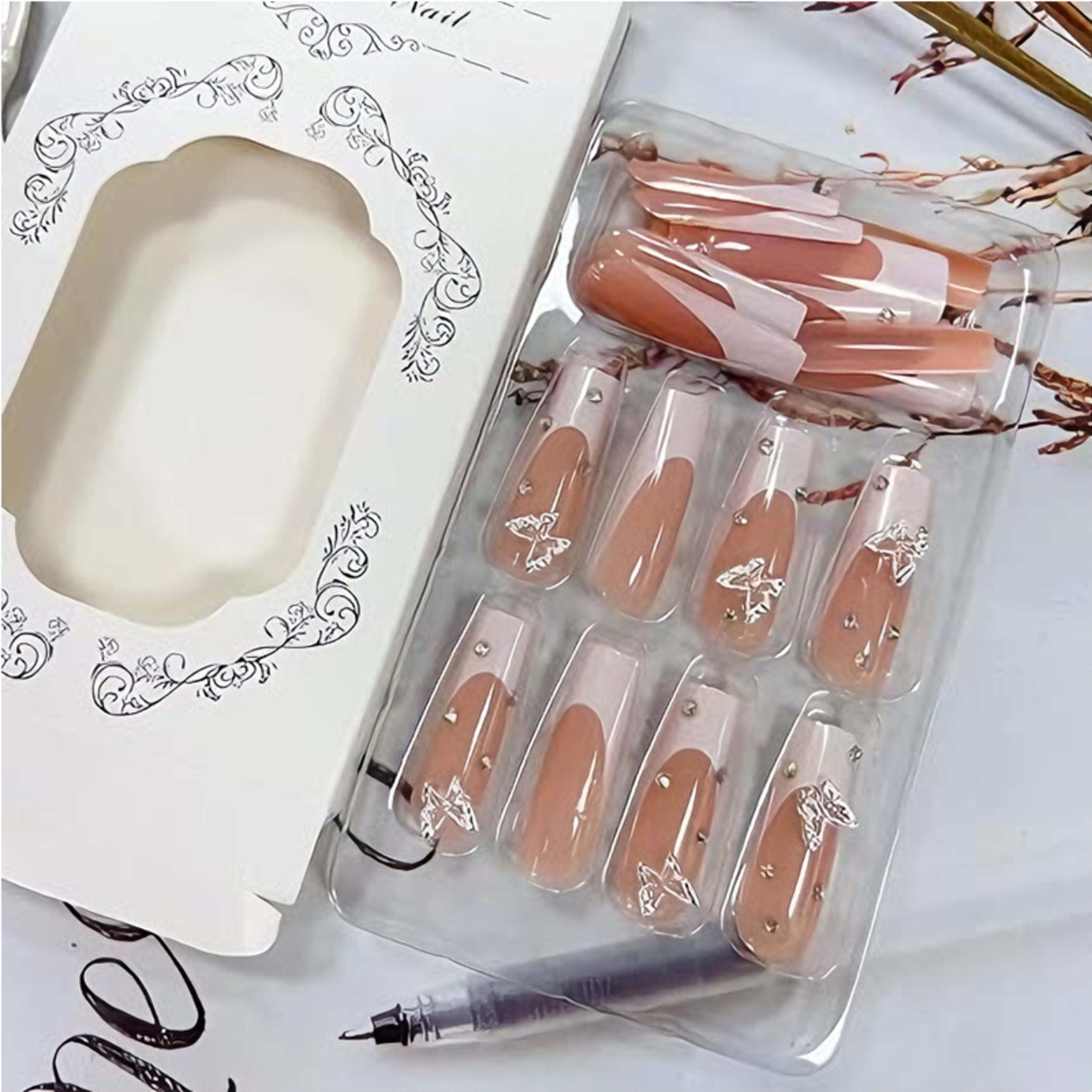 24 PCS Diamond Butterfly Nail Art 6
