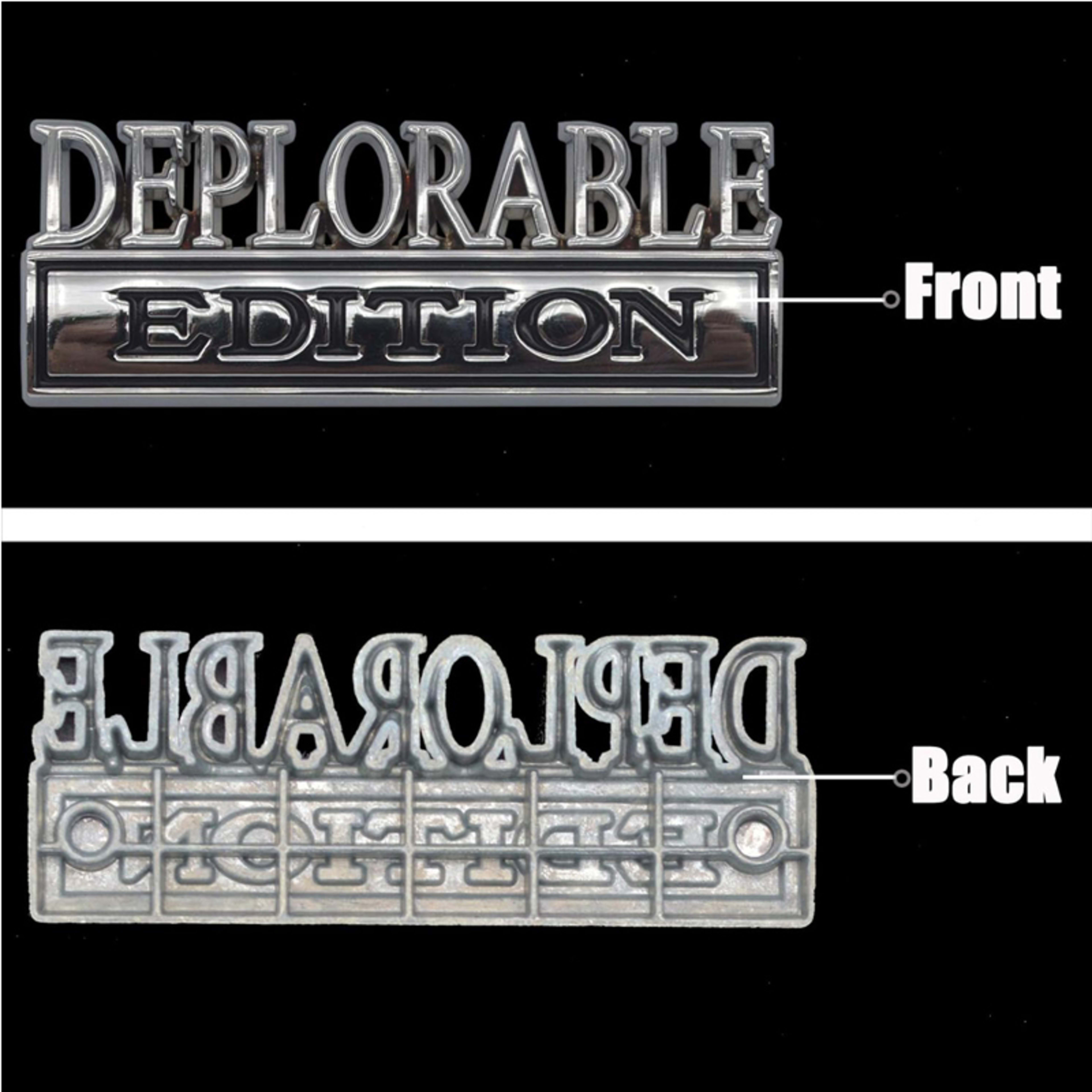 2pcs Deplorable Edition Emblems, Emblem 3D Badge Decal Car Truck SUV,Refrigerator Sticker,Window Display Stickers,Bicycl 3