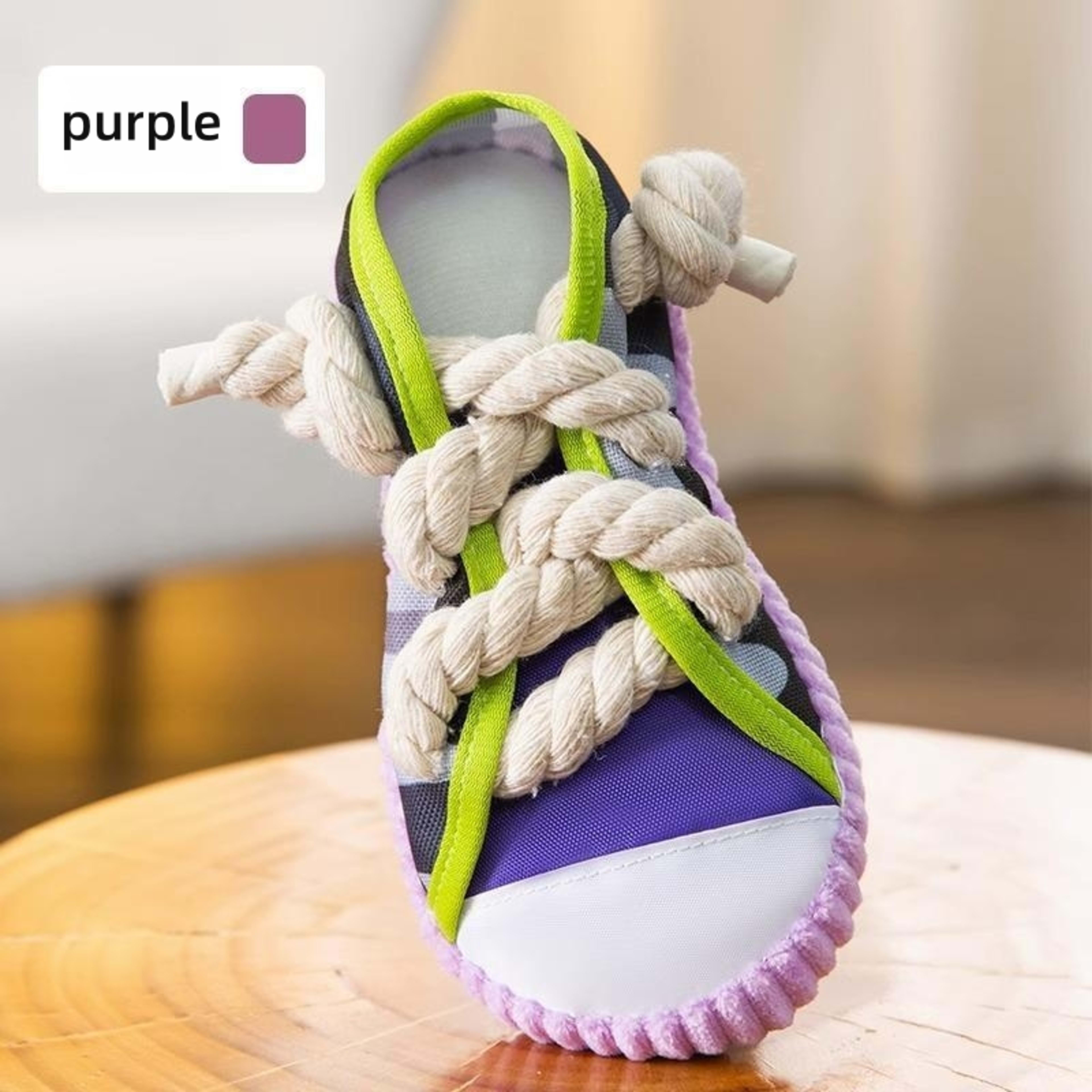 Dog Toys Shoes Pet Cotton Rope Slippers Sound Making Toys Teeth Cleaning Built-in BB Airbag Round Ball Bell Various 13