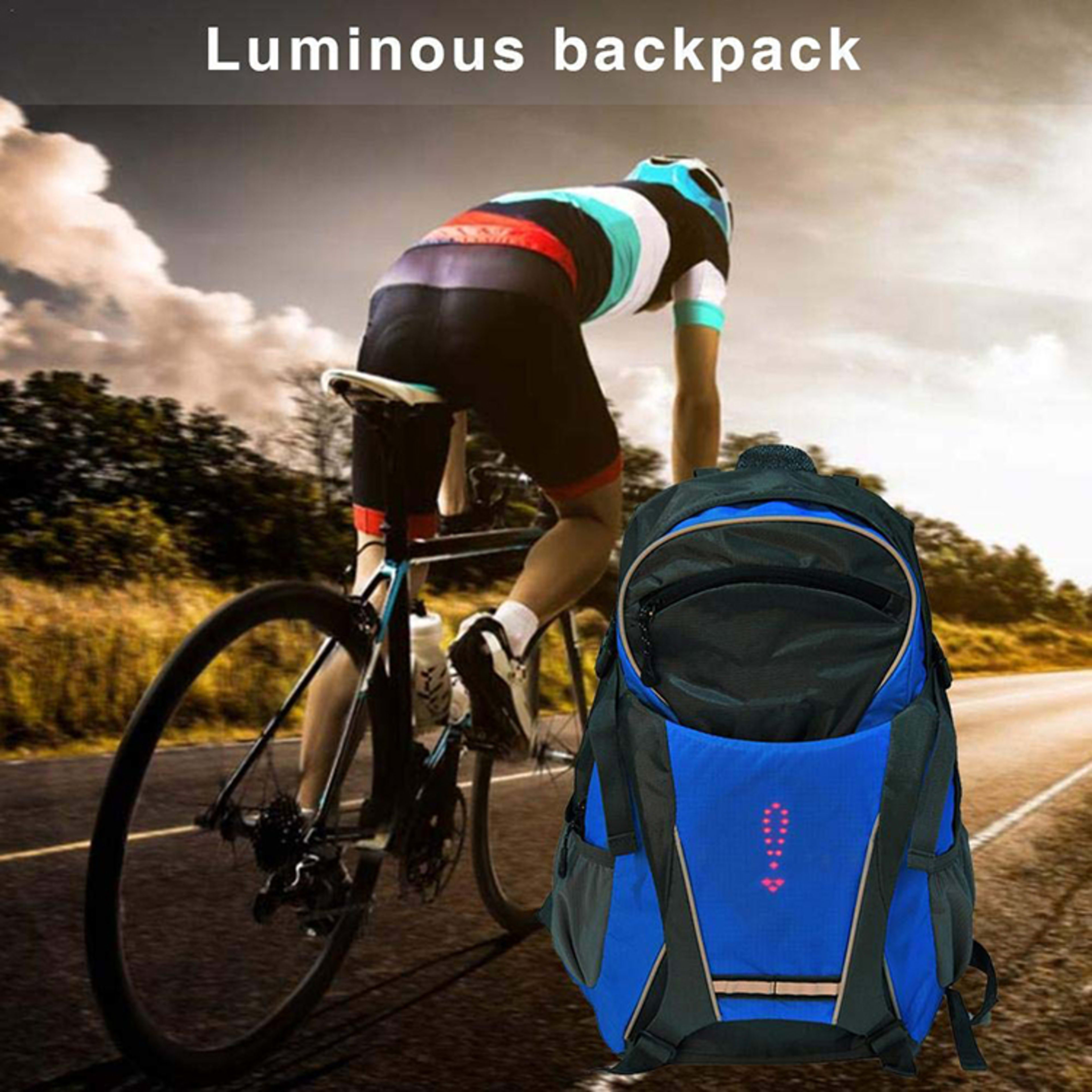 LED Cycling Backpack With Turn Signal Lights, Featuring Wireless Remote Control Smart LED Lights, USB Rechargeable For E 5