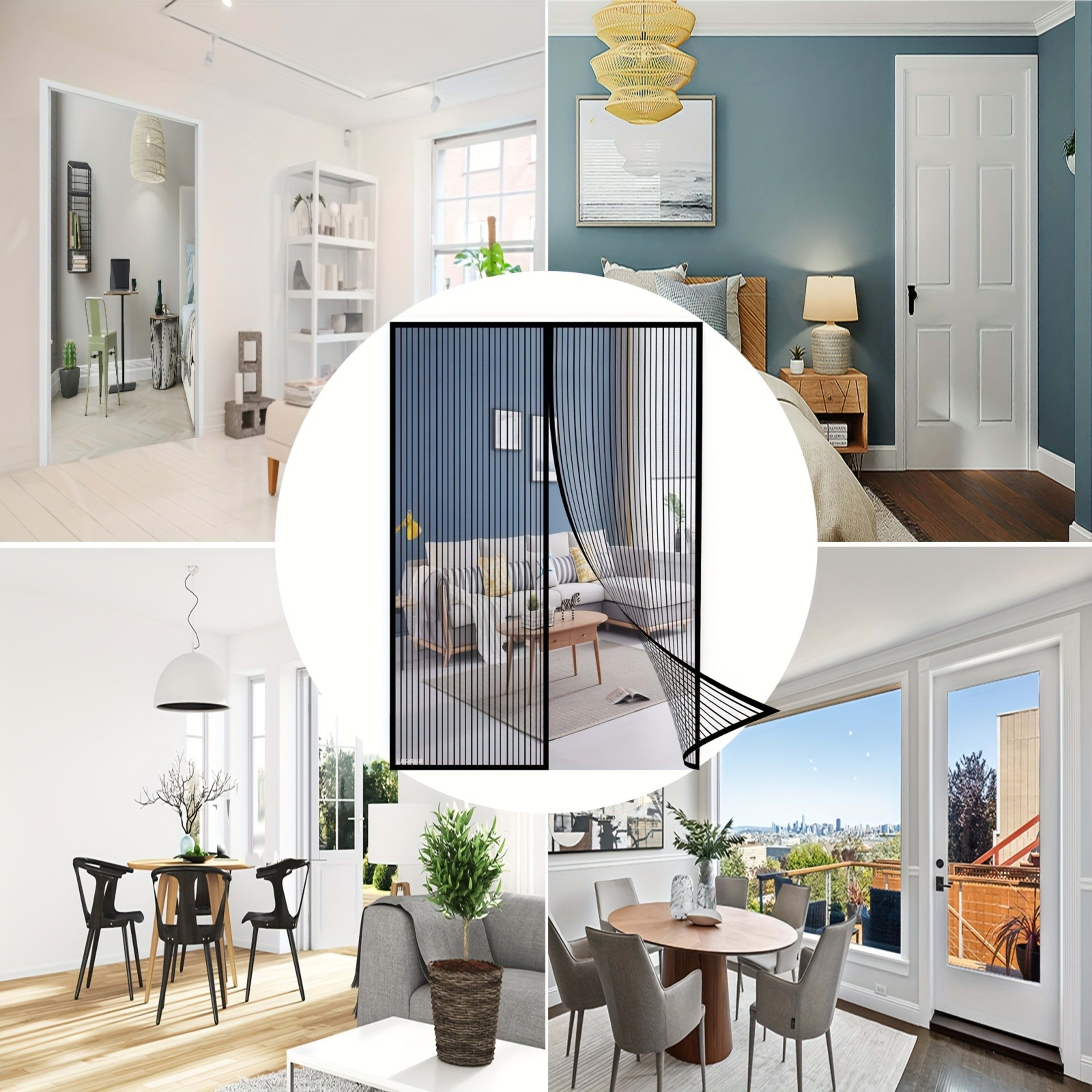 Magnetic Screen Door With Strong Magnetic Closure - No Drilling Required, Hands-free Sliding Door Curtain, Suitable For  13