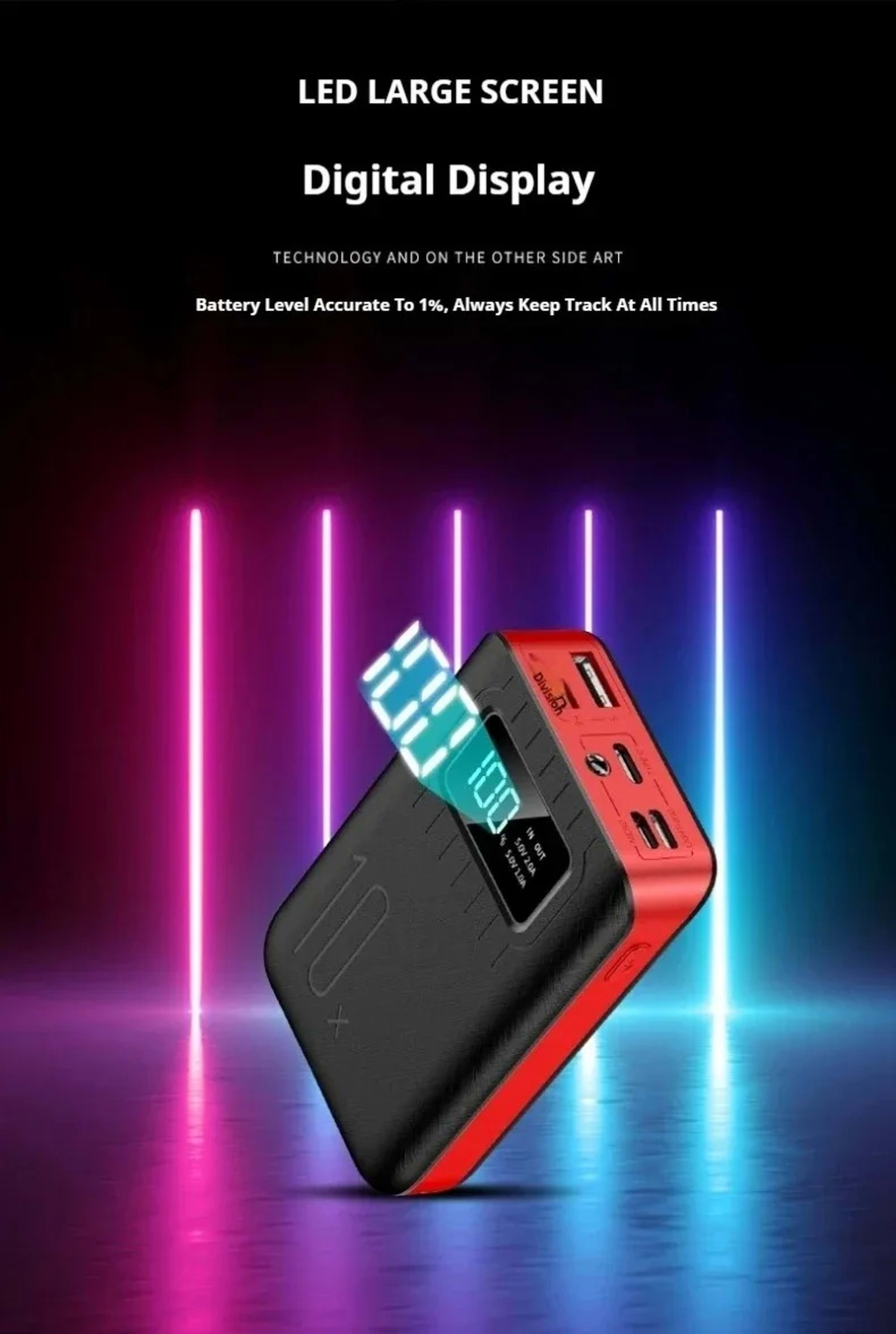 Portable Power Bank With High Capacity 10000 MAhAnd Fast Charging Function, Compatible With IPhone And Samsung. 12