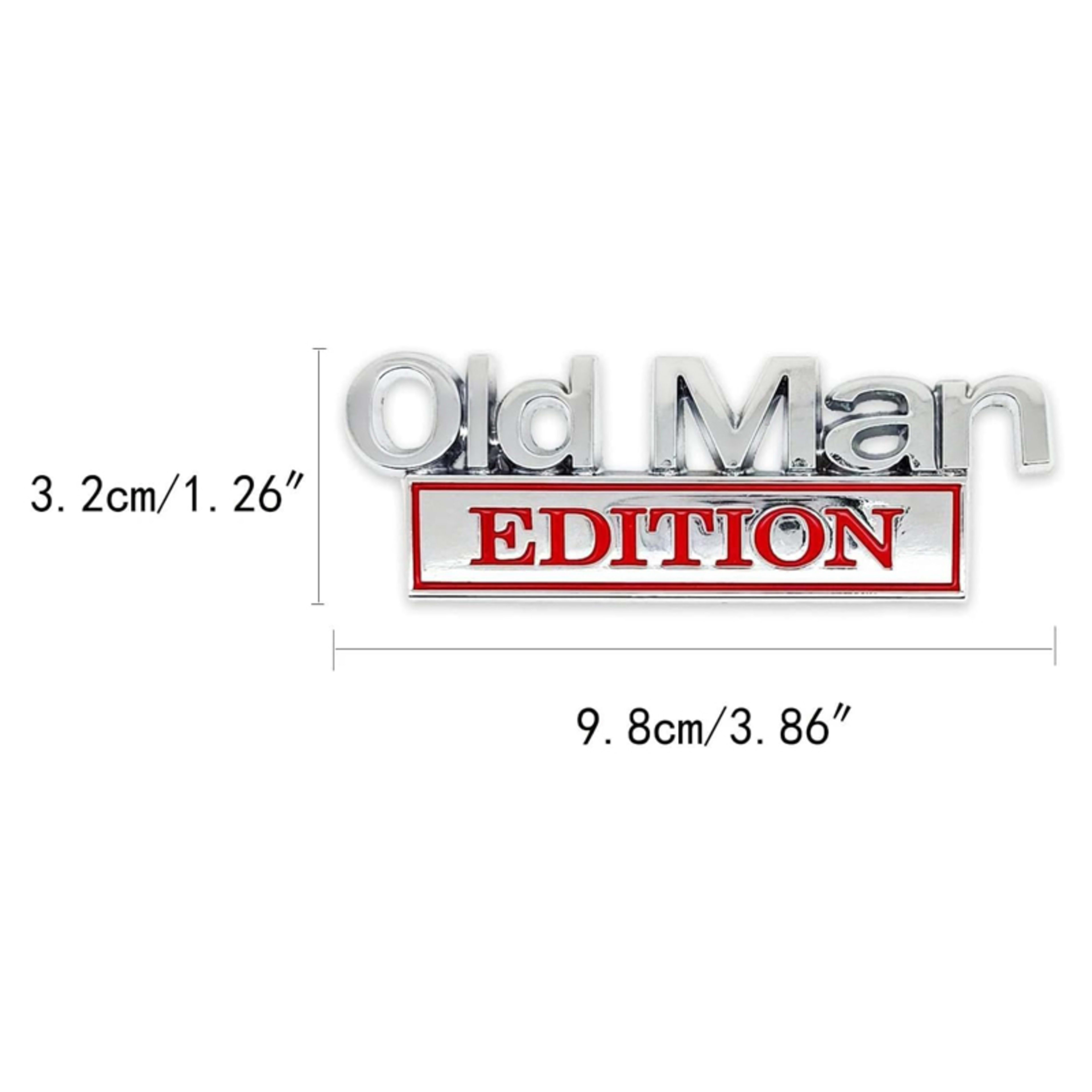2pack Old Man Edition Emblems, Seabee Emblem 3D Badge Decal Car Truck SUV,Refrigerator Sticker,Window Display Stickers,B 2