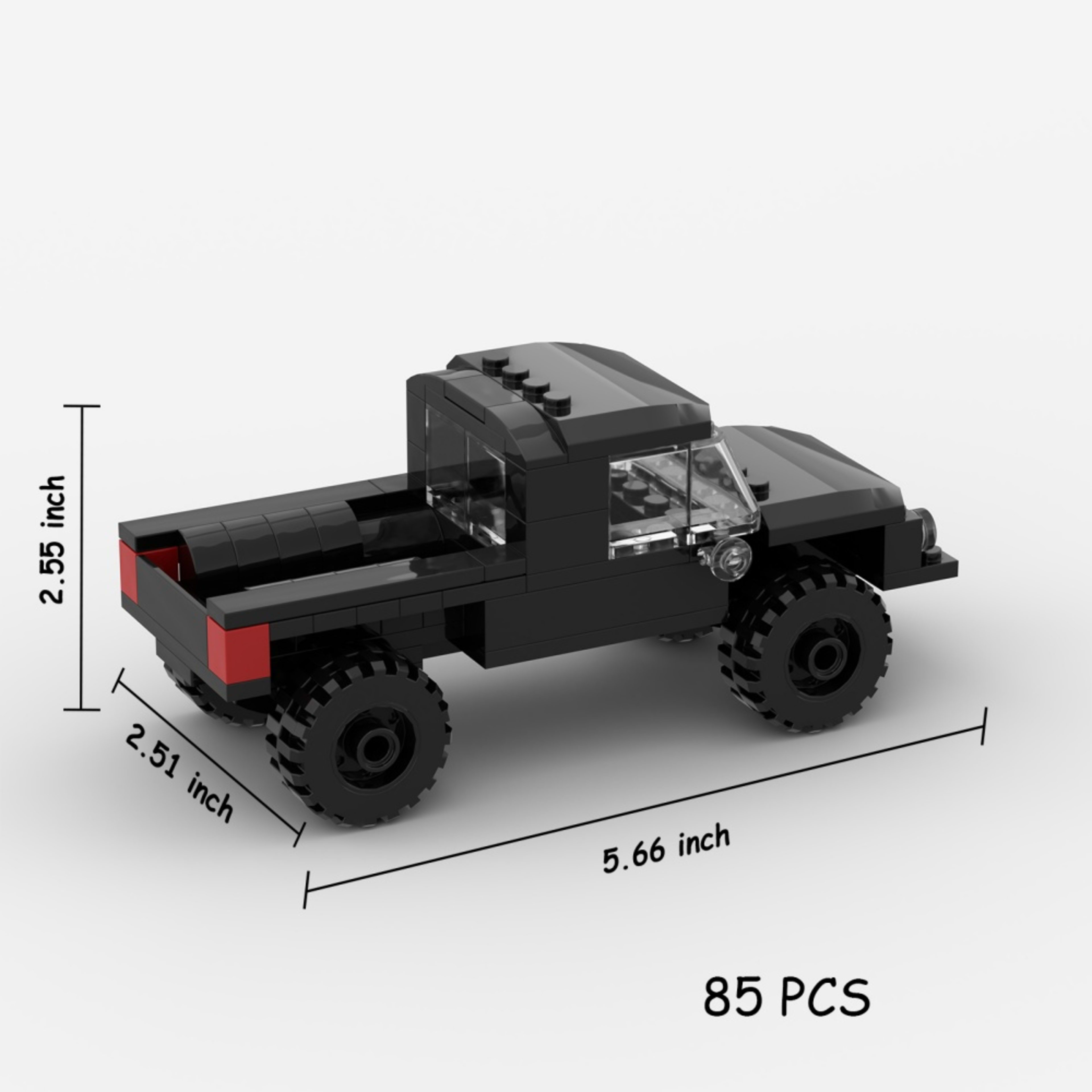 85PCS Off-Road Pickup Truck Building Blocks, Mini Off-Roader Vehicle Toy Gift For Boys Girls And Adults 6