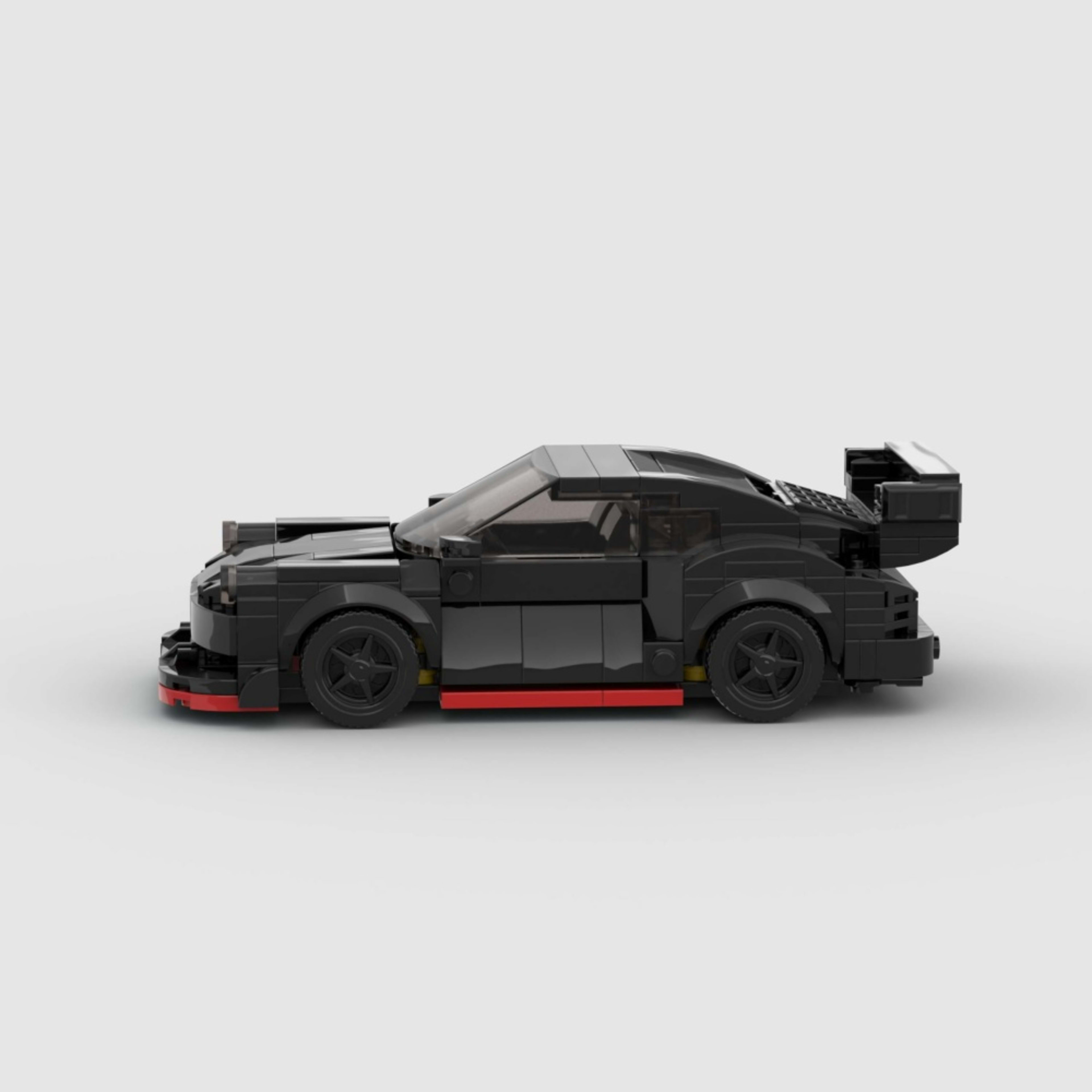 321PCS Black Widebody Sports Car Building Blocks,  Inspired Race Car Toy With Rear Wing Kit For Kids And Adults, Collect 6