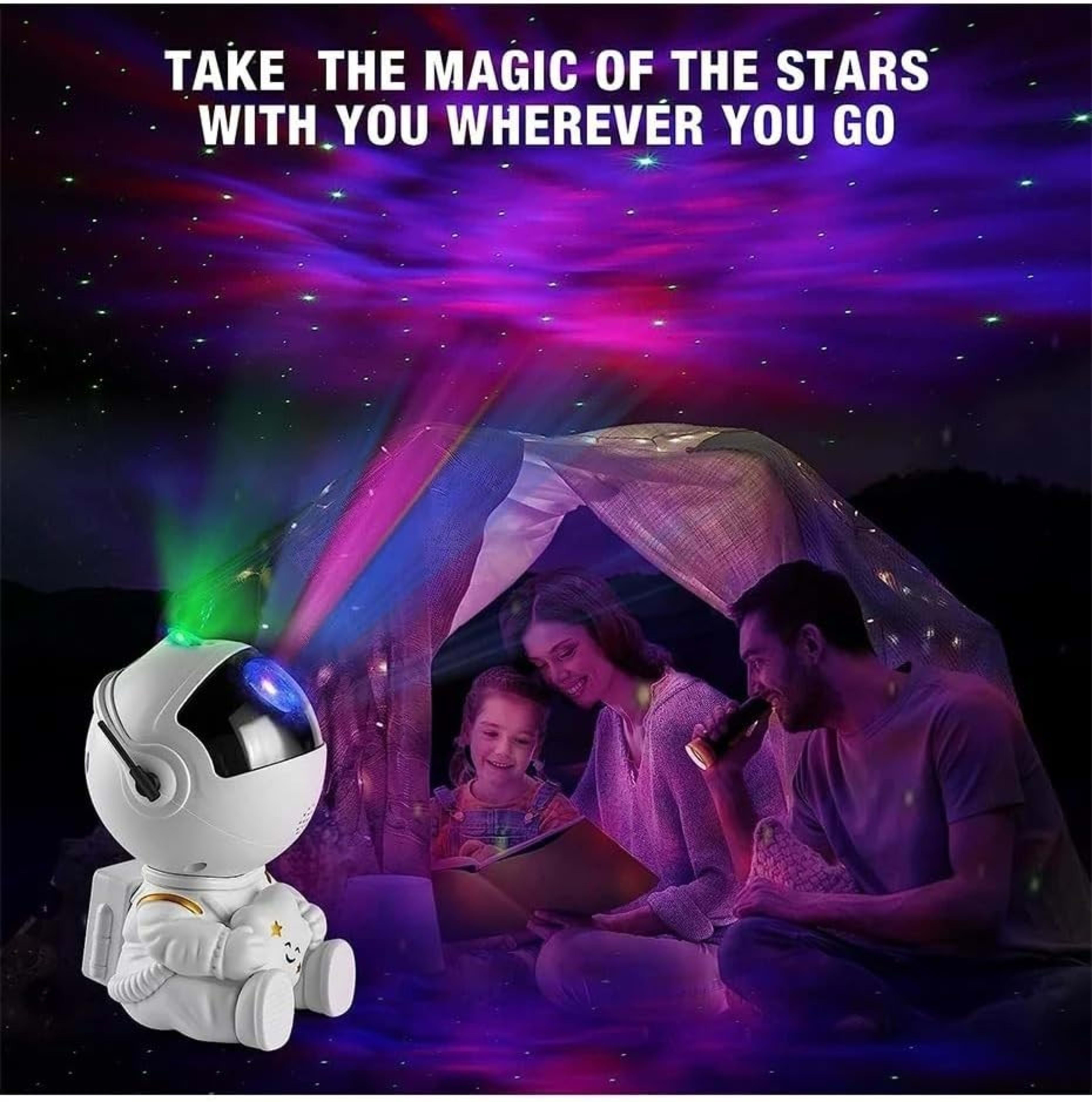 Astronaut Galaxy Projector, 360 Adjustable Star Projector, Starry Night Light Projector With Timer And Remote Control, U 4
