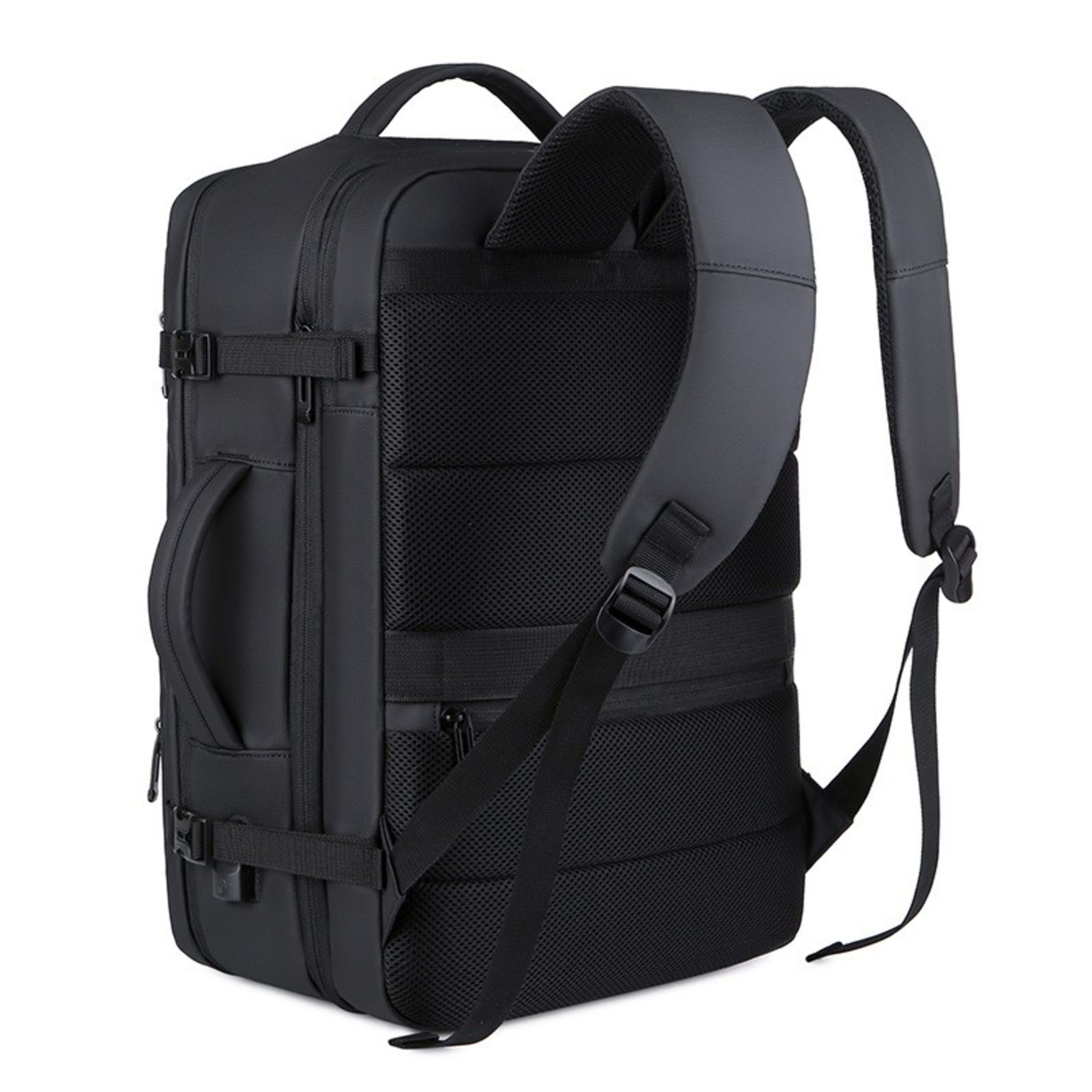 Men 18 Inch Expandable Backpack USB Port Laptop Rucksack Waterproof School Bag 6