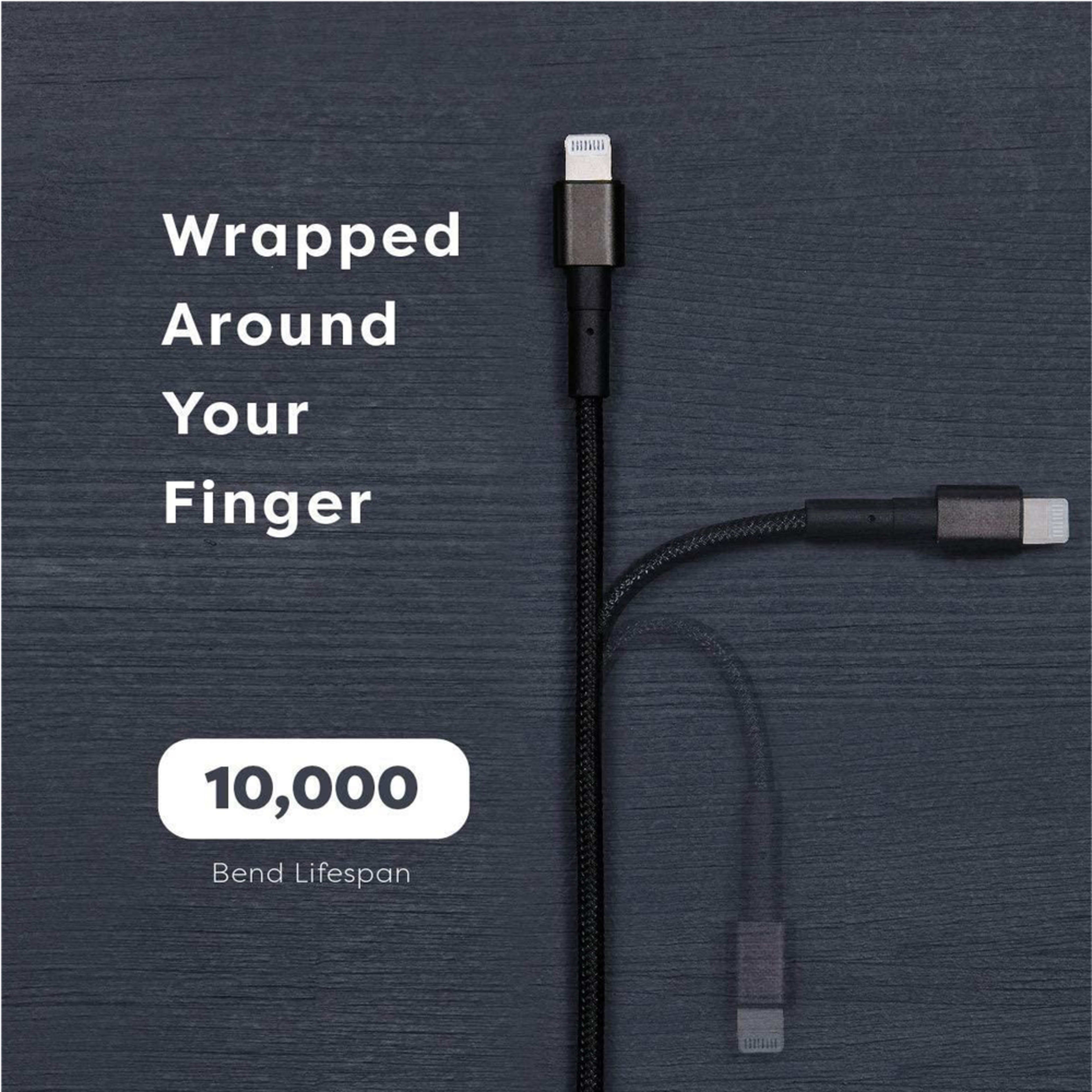 150cm 180cm USB Charging Cable A Pple MFi Certified, Nylon Braided Jacket,Black Premium Series 5