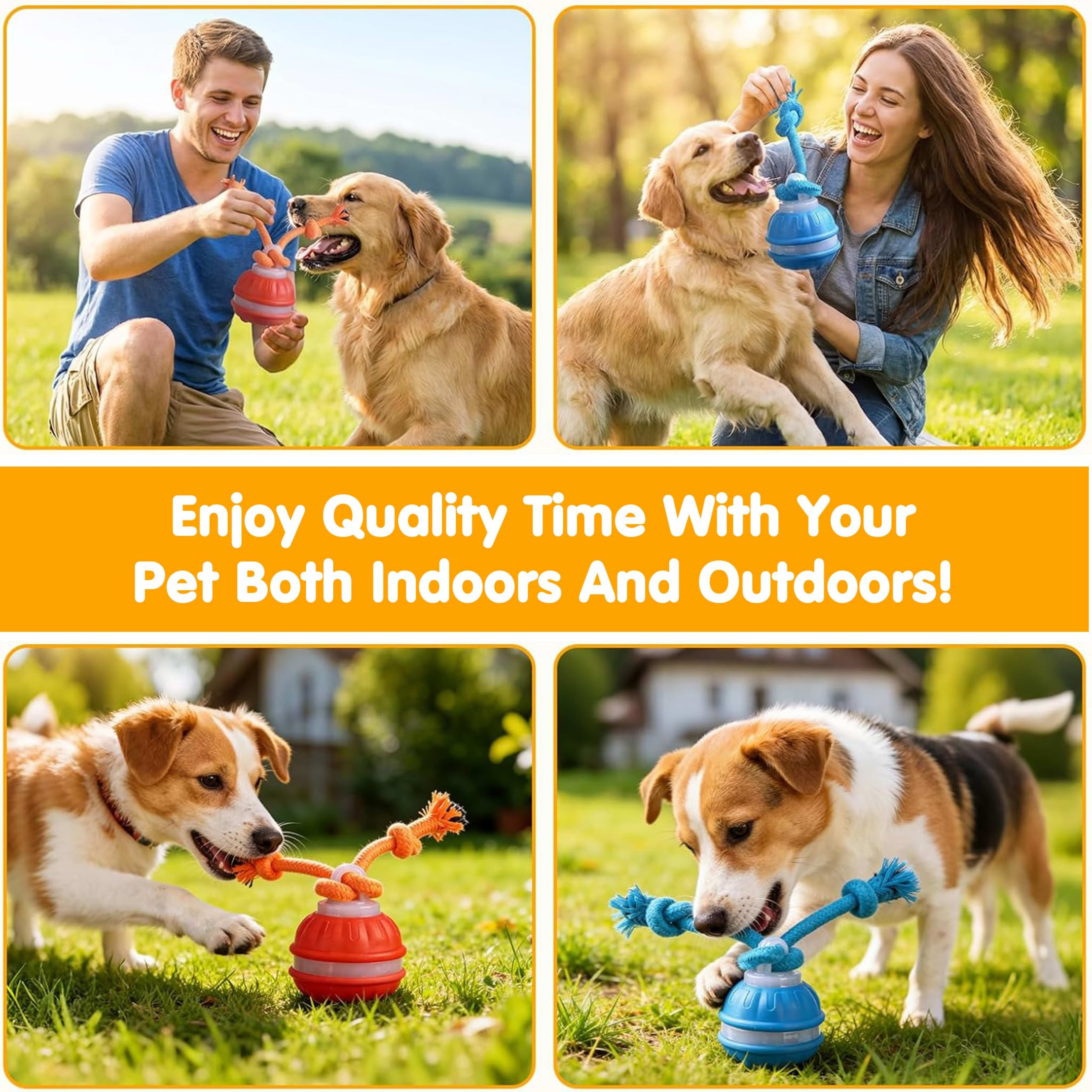 Interactive Dog Toys,Dog Ball Toy With Squeaky Birdsong Sound And Stimulation,Automatic Motion Activated Dog Toy For Bor 5