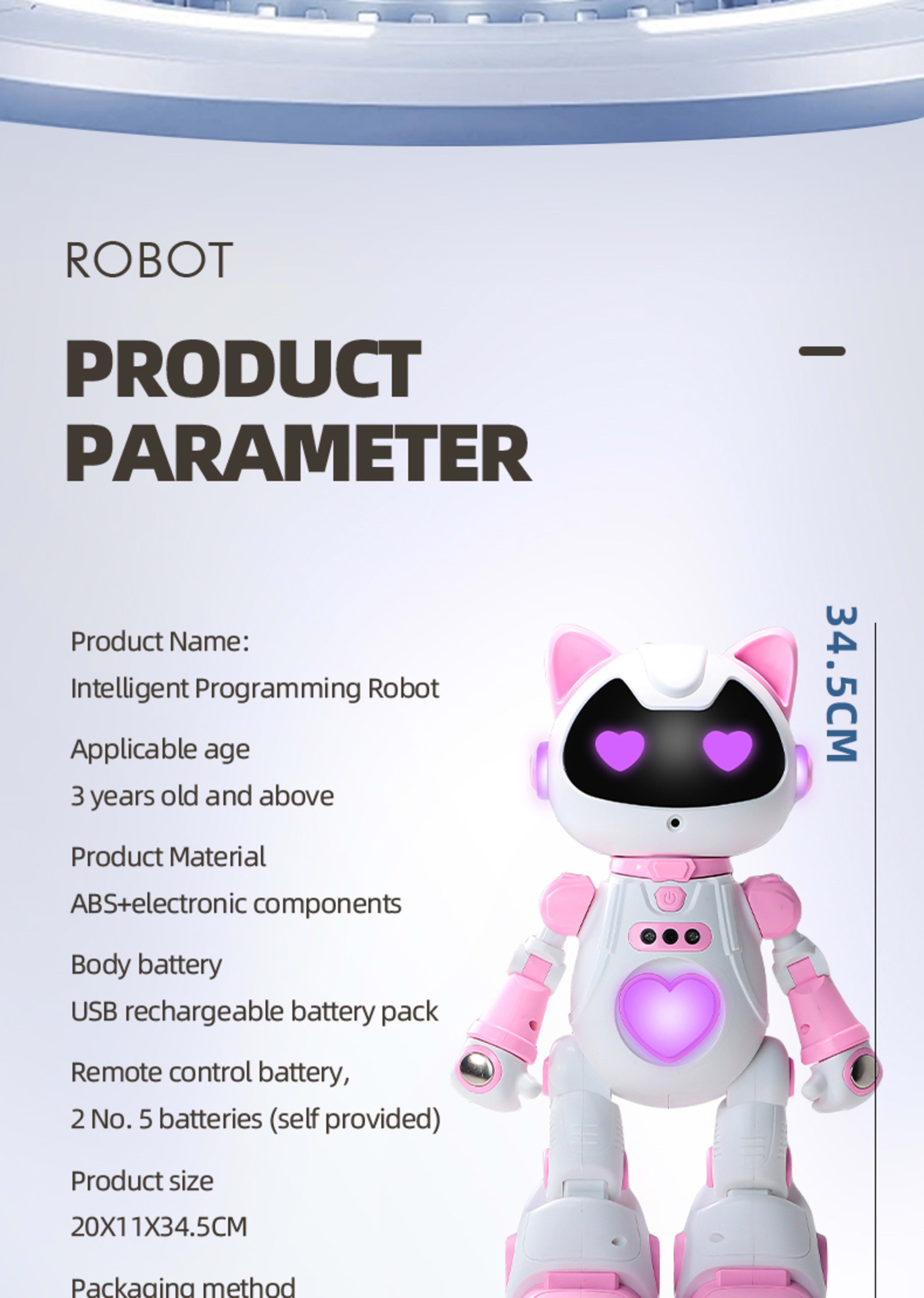 Intelligent Programming Gesture Induction Robot Spray Cool Breathing Lamp Children's Toys 6